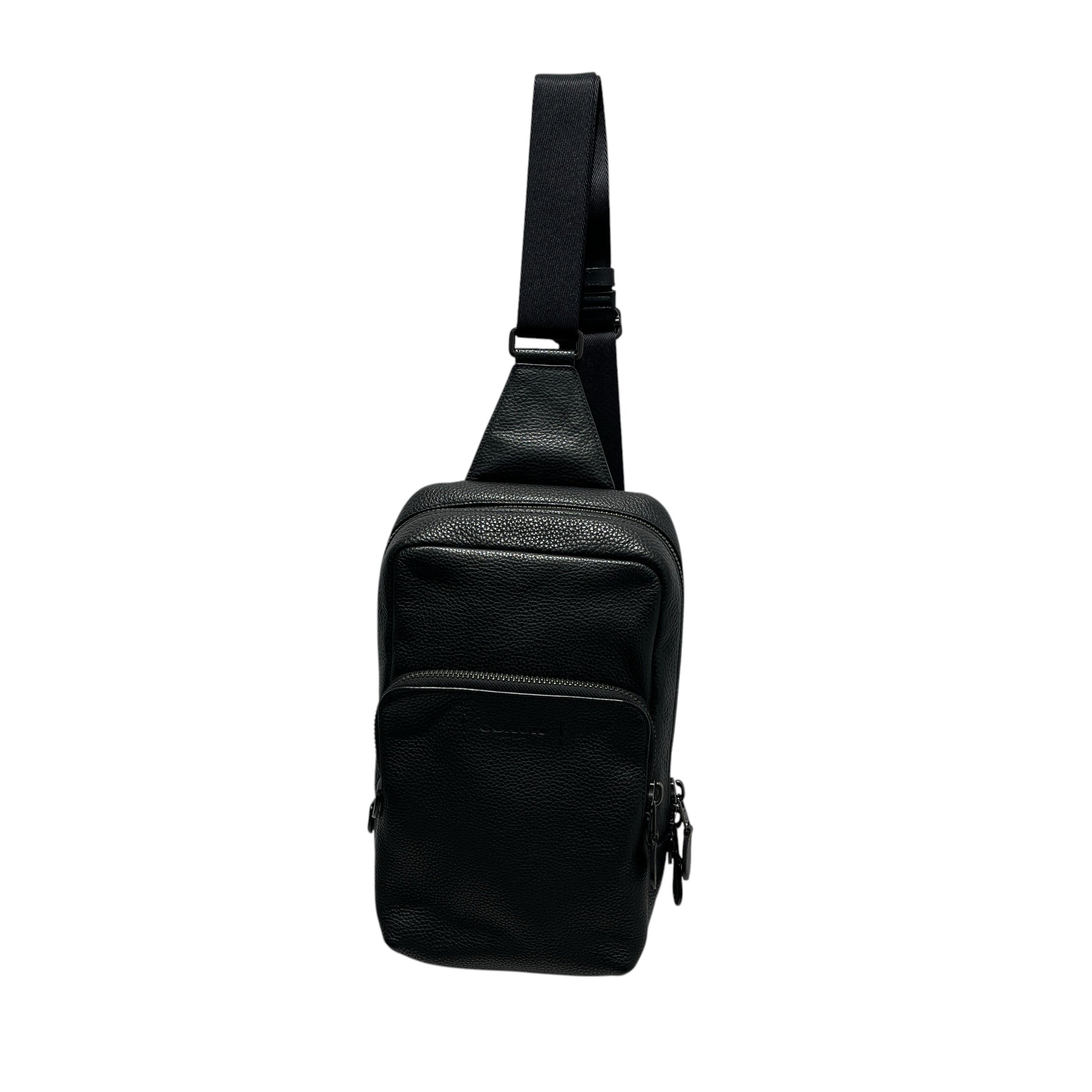 COACH/Fanny Pack/Leather/BLK/GOTHAM sling pack view 8