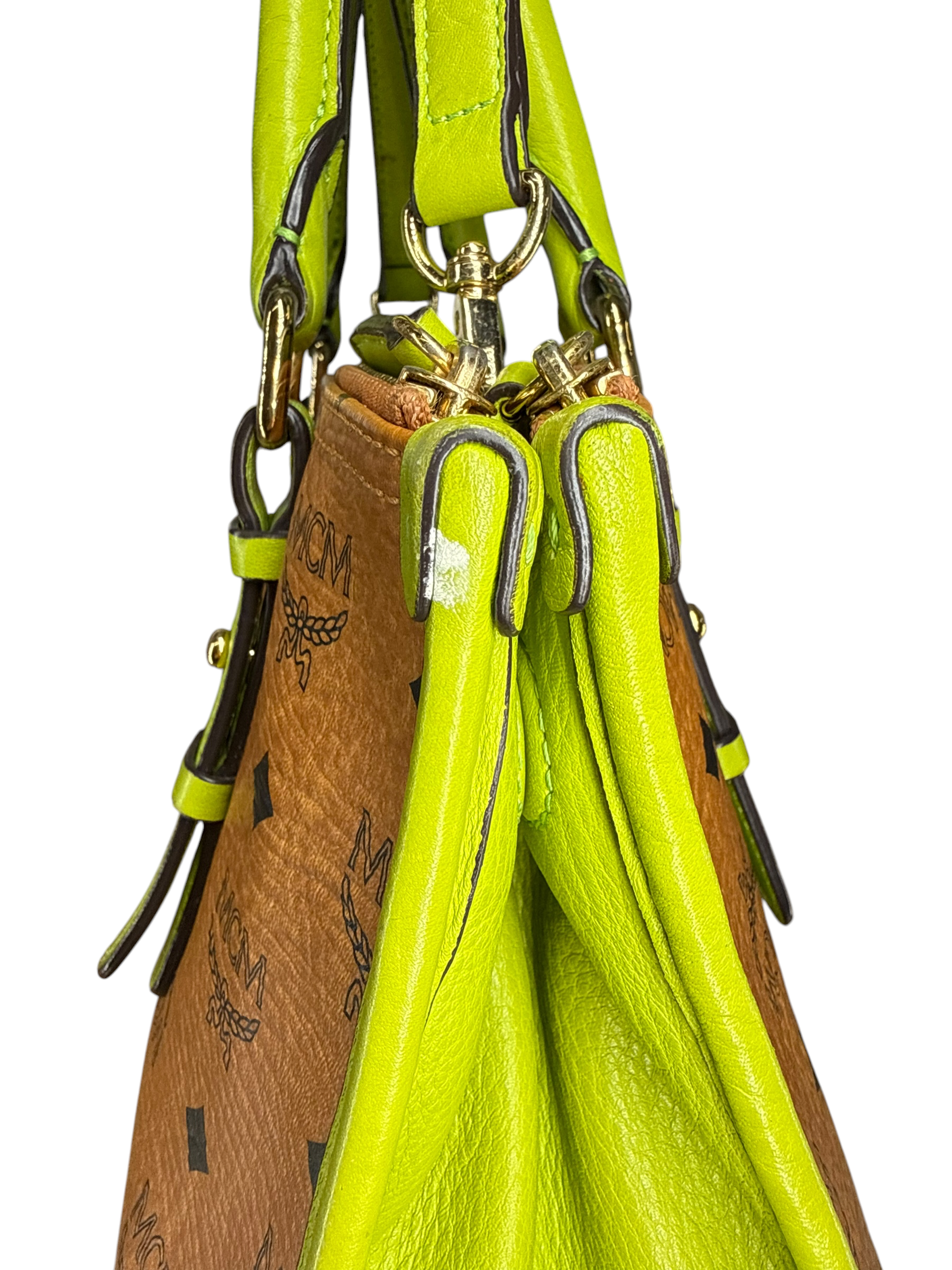 MCM/Bag/Monogram/Leather/BEG/SLIME GREEN MCM view 8