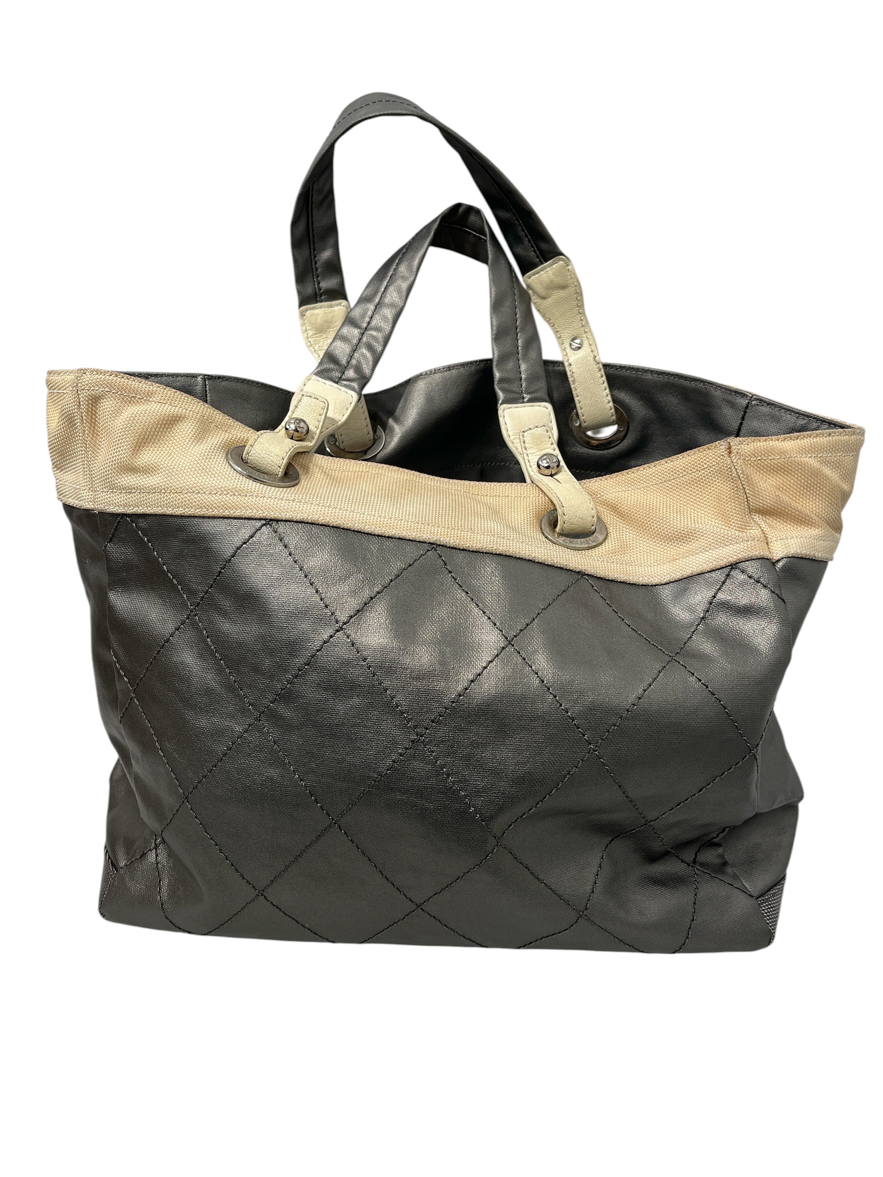 CHANEL/Bag/Cotton/SLV/BIARRITZ TOTE SILVER view 1