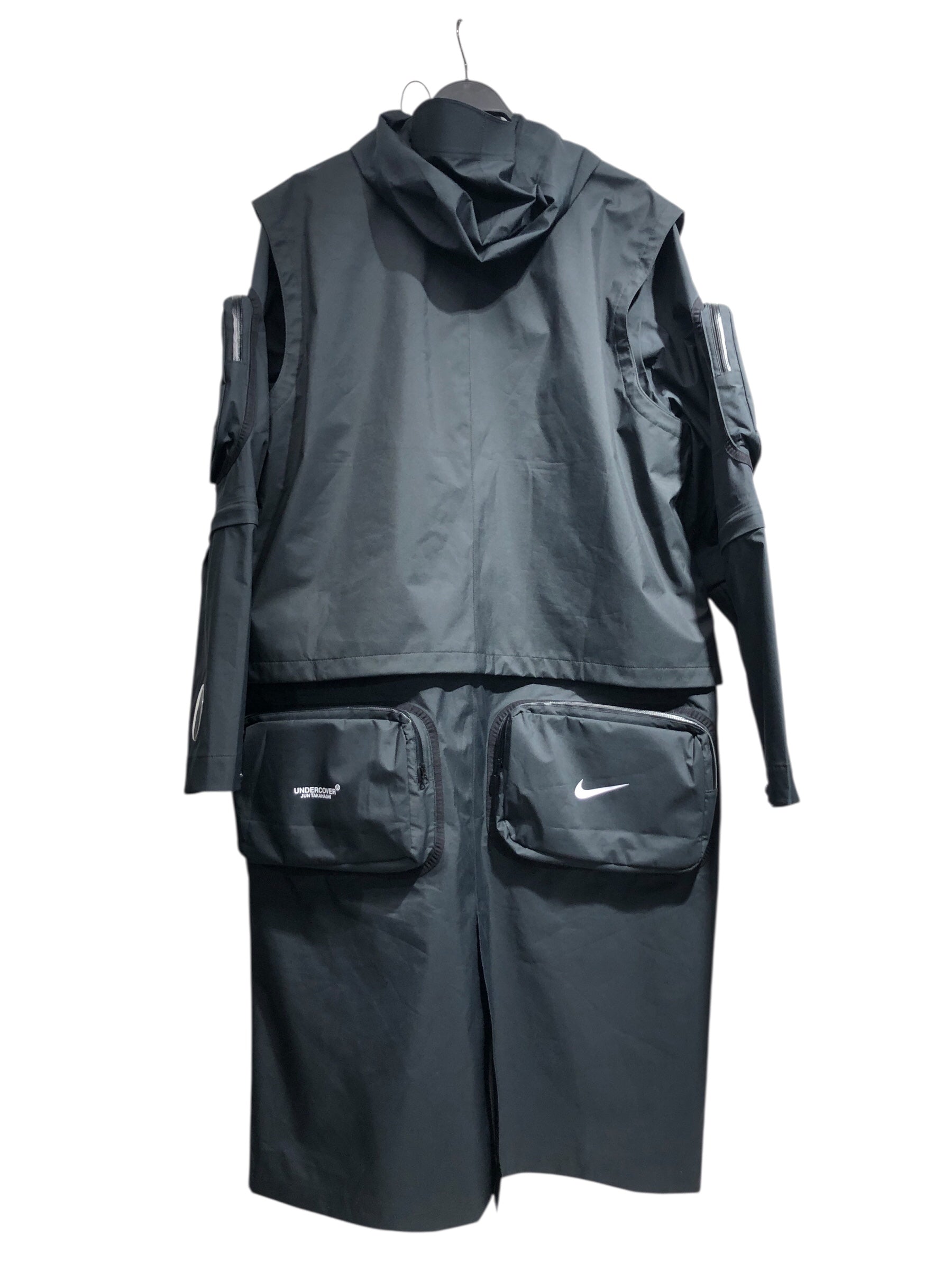 NIKE/UNDERCOVER/Mod Parka/XL/Polyester/BLK/Maxi Length/Chaos Balance 2-in-1 Parka view 2