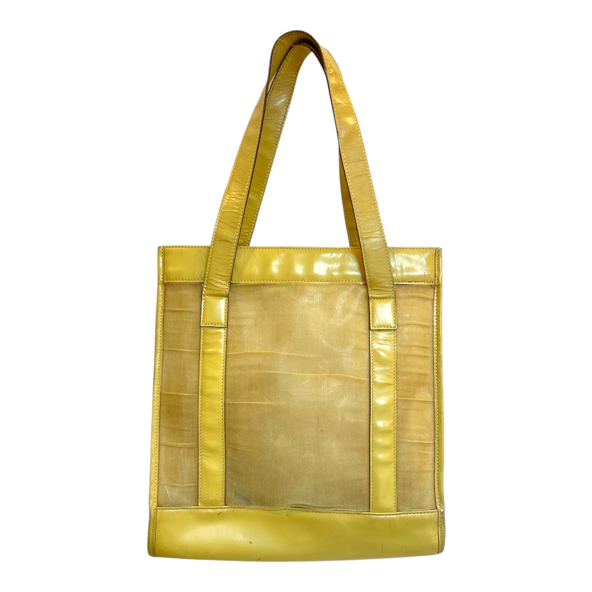 GUCCI/Hand Bag/OS/Leather/YEL/VINTAGE MESH BAG view 2