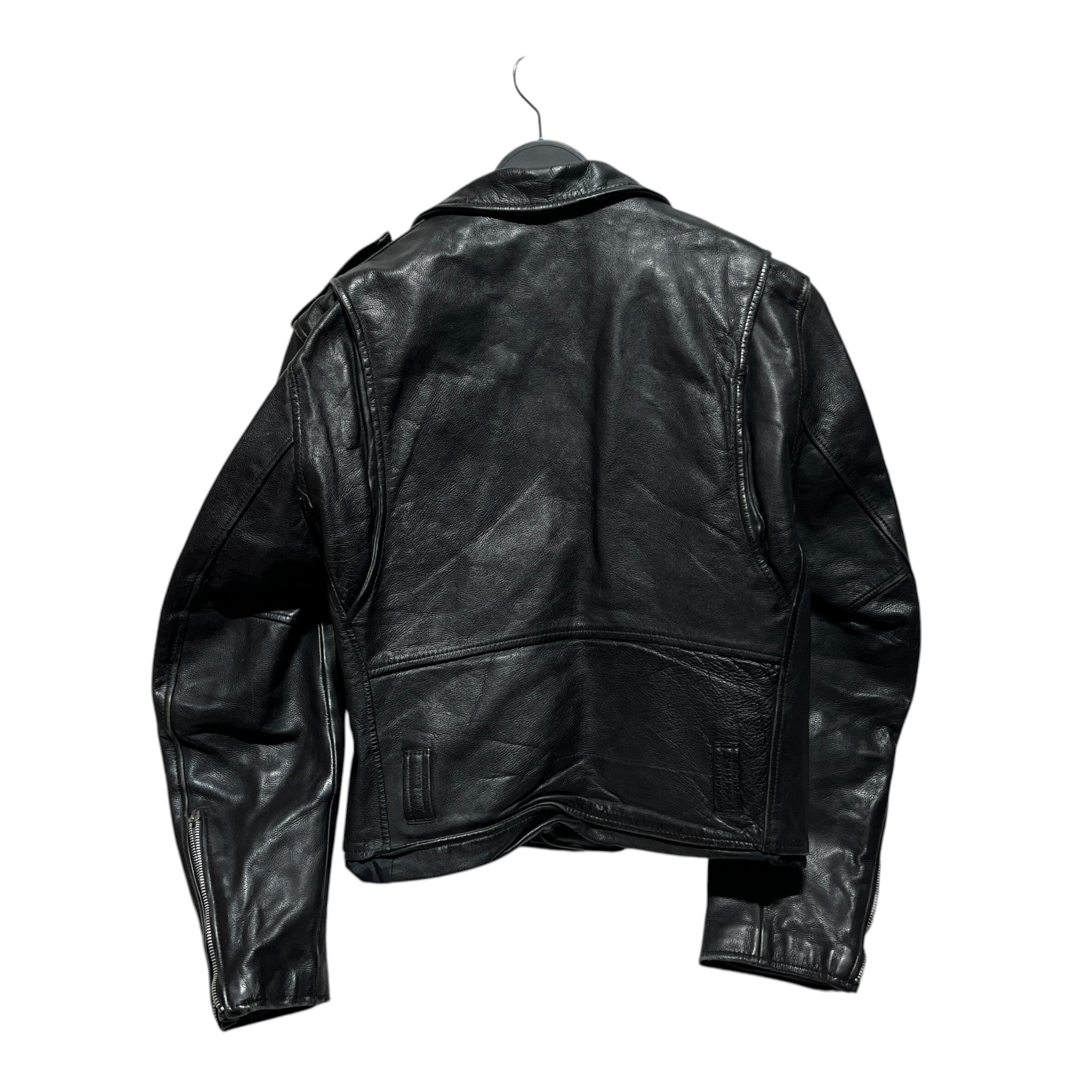Wilsons Leather/Leather Jkt/38/Leather/BLK/faux fur lined (broken zip pul view 2