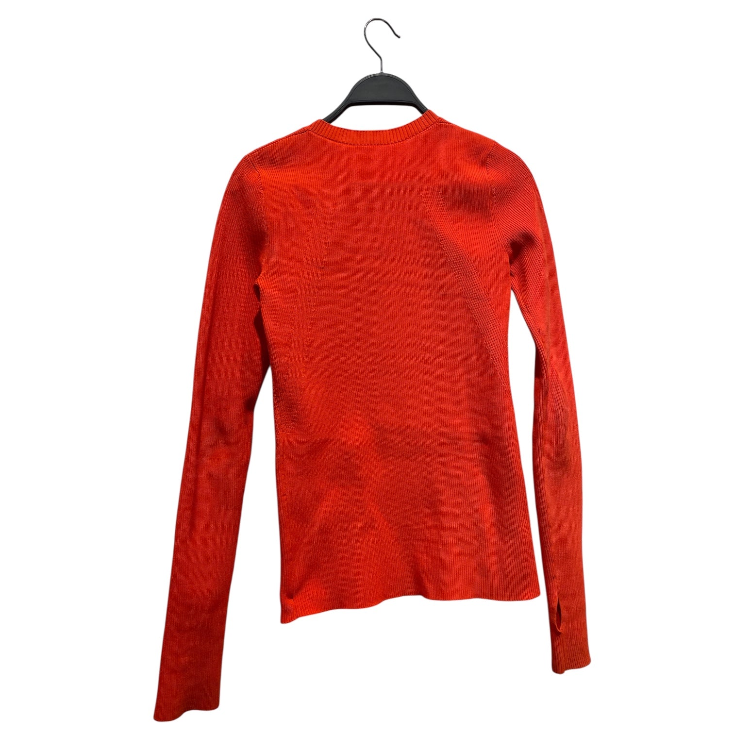 Helmut Lang/LS T-Shirt/XS/Polyester/ORN/knit long shirt, thumb holes view 2