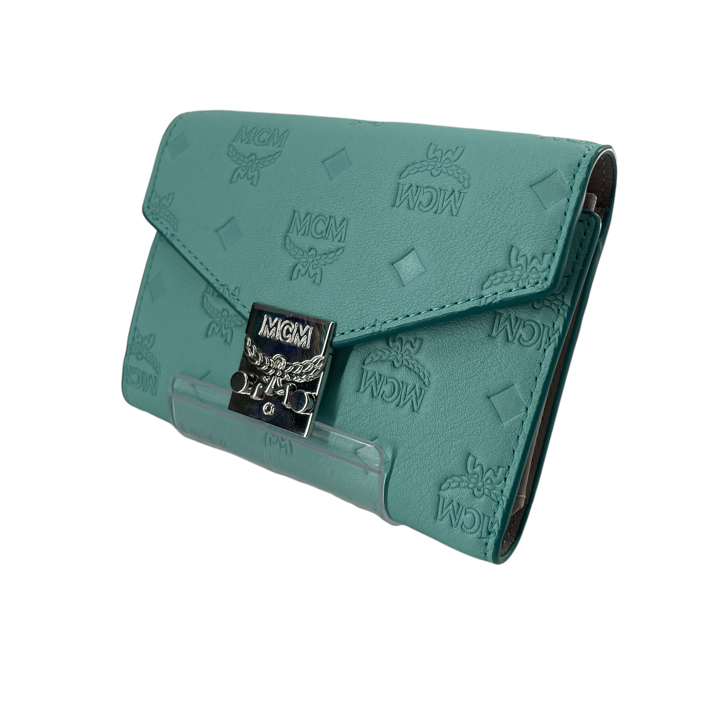 MCM/Wallet/Leather/BLU/EMBOSSED MONOGRAM view 1