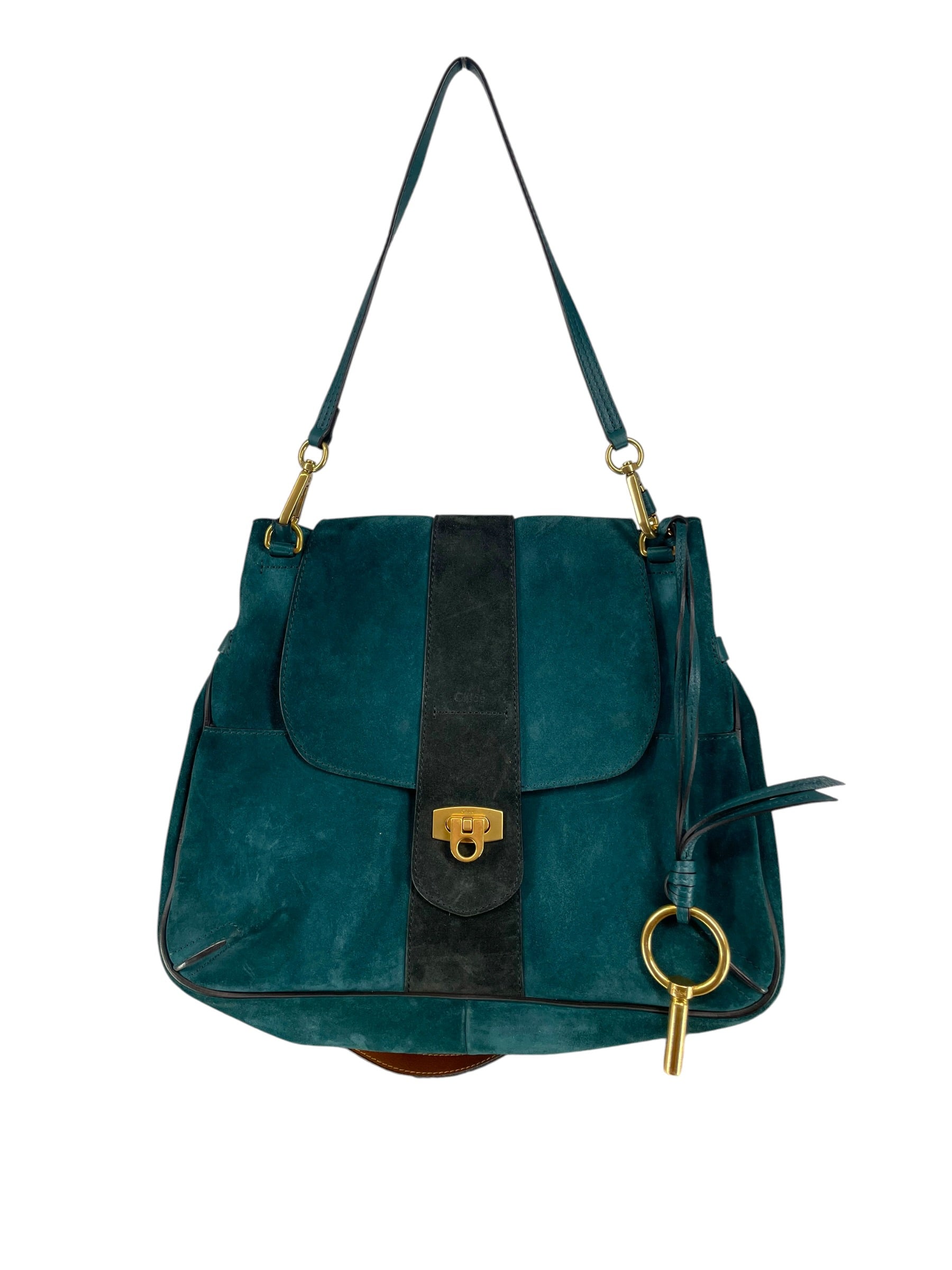 Chloe/Bag/Suede/GRN/LEXA SUEDE SHOULDER view 1