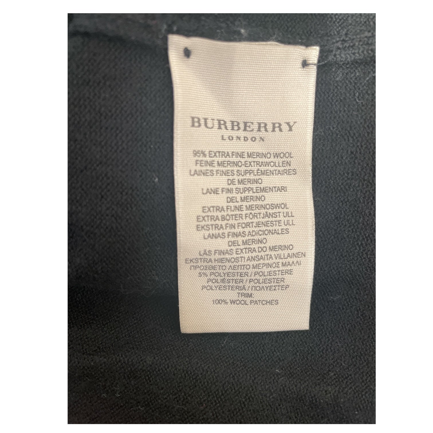 BURBERRY LONDON/Cardigan/S/Cashmere/BLK/Vintage Check Shoulders view 4