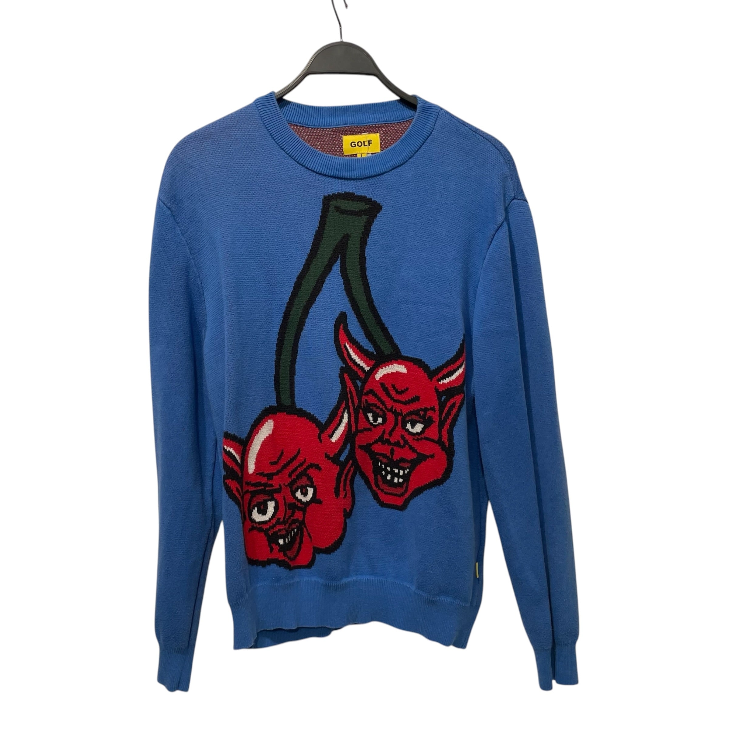 GOLF WANG/Sweater/L/Graphic/Cotton/BLU/Devil Cherry Jacquard view 1