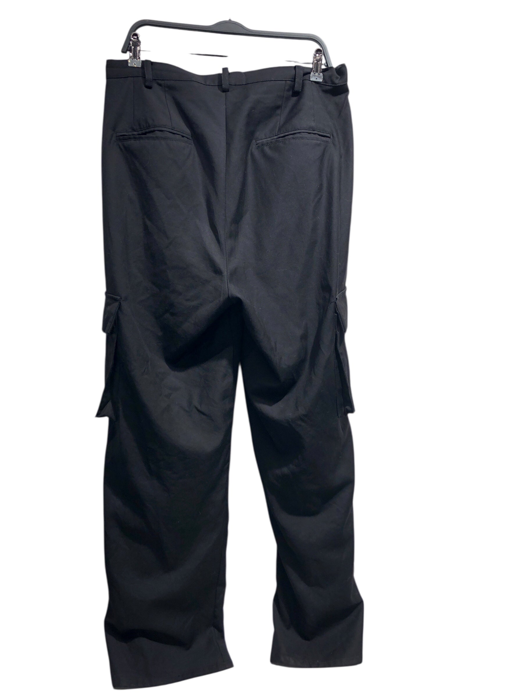O. FILES/Cargo Pants/L/Wool/BLK/THIN WOOL CARGO WIDE view 2