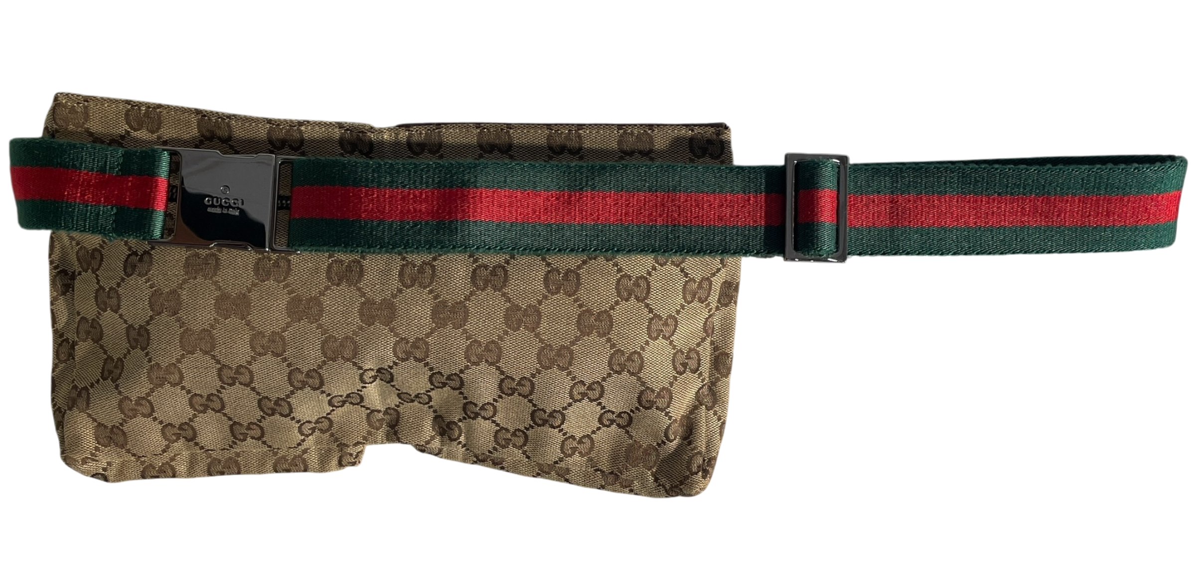 GUCCI/Bag/Monogram/BEG/GUCCI DOUBLE POCKET BELT BAG view 2