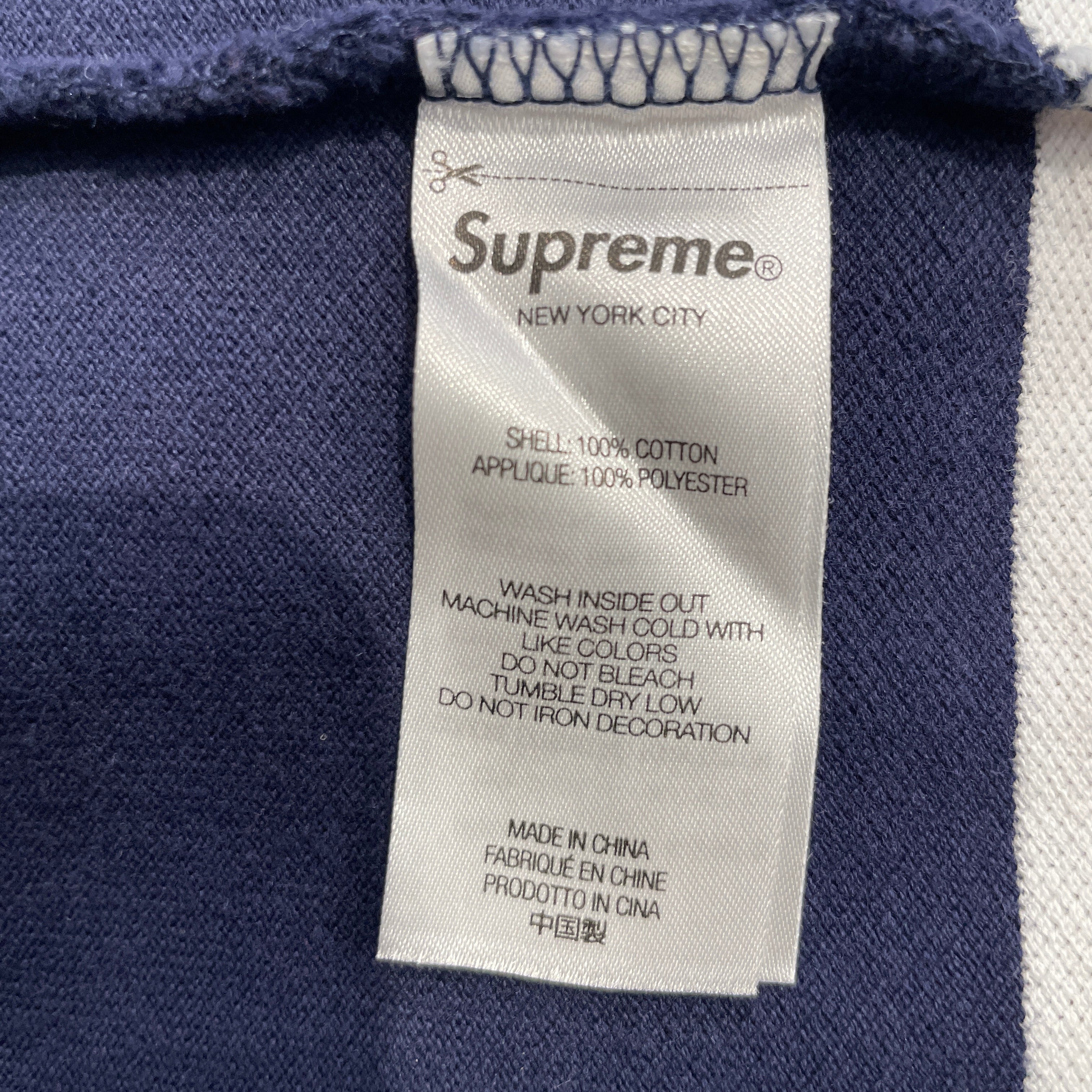 Supreme/T-Shirt/S/Cotton/NVY/Stripe/ORANGE 7 view 4