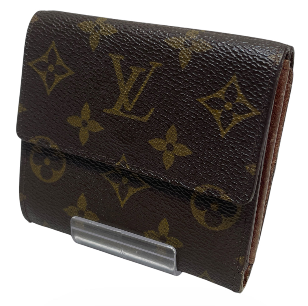 LOUIS VUITTON/Trifold Wallet/Monogram/Leather/BRW/L's/Elise trifold view 2