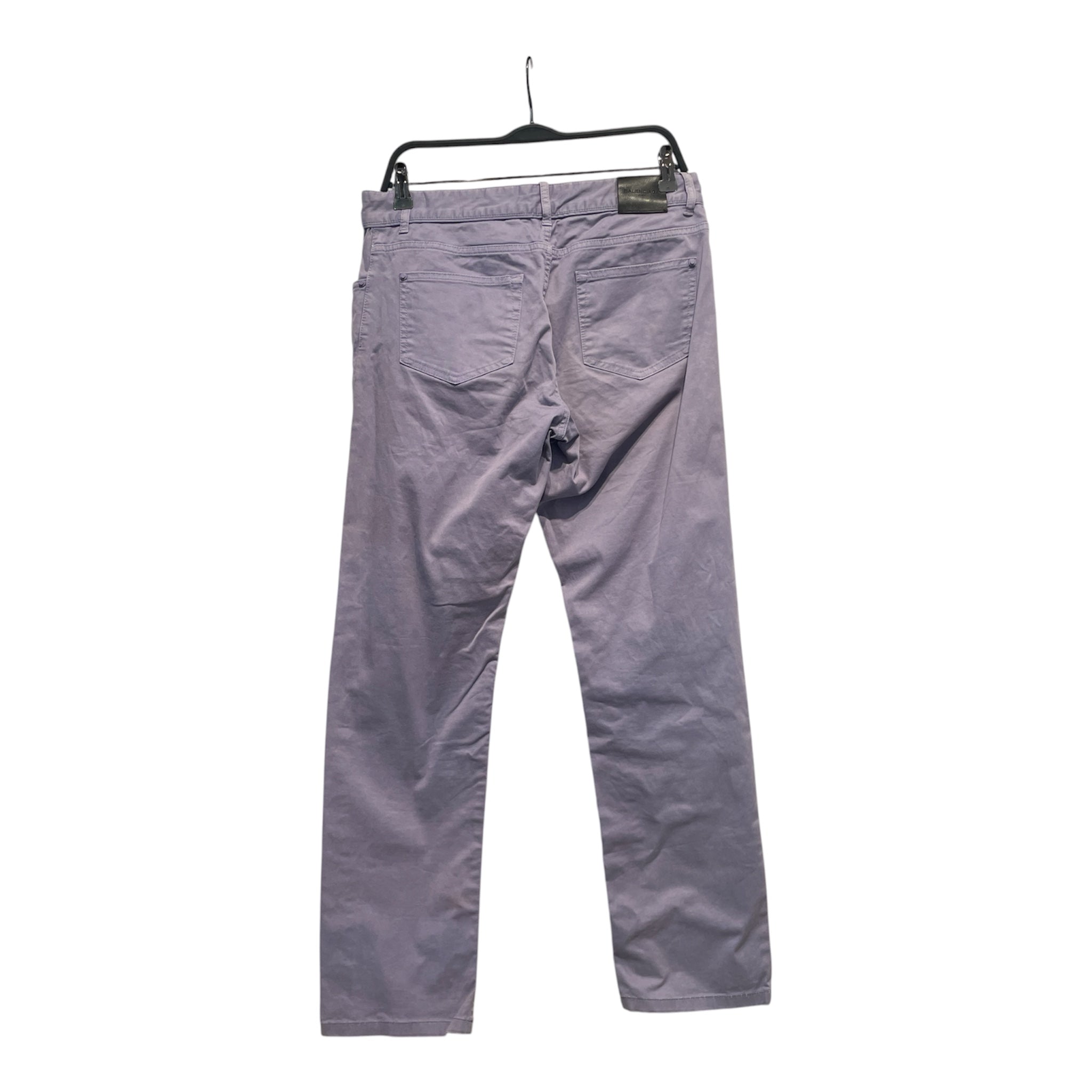 BALENCIAGA/Straight Pants/30/Cotton/PPL/straight leg view 2