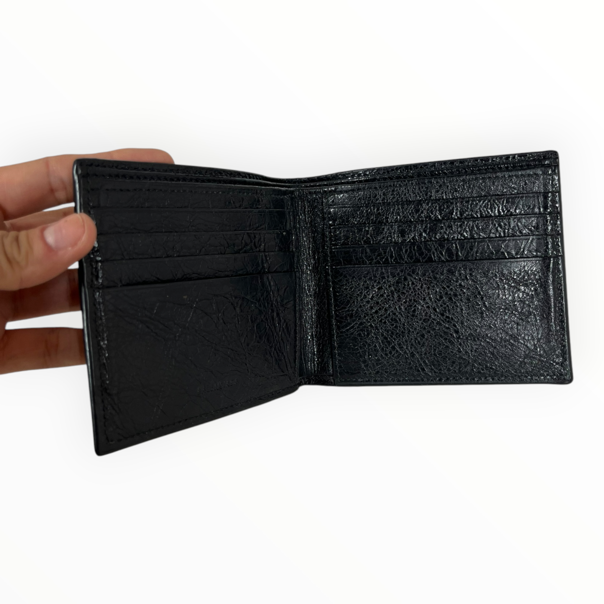 BALENCIAGA/Bifold Wallet/Leather/BLK/M's/ view 3