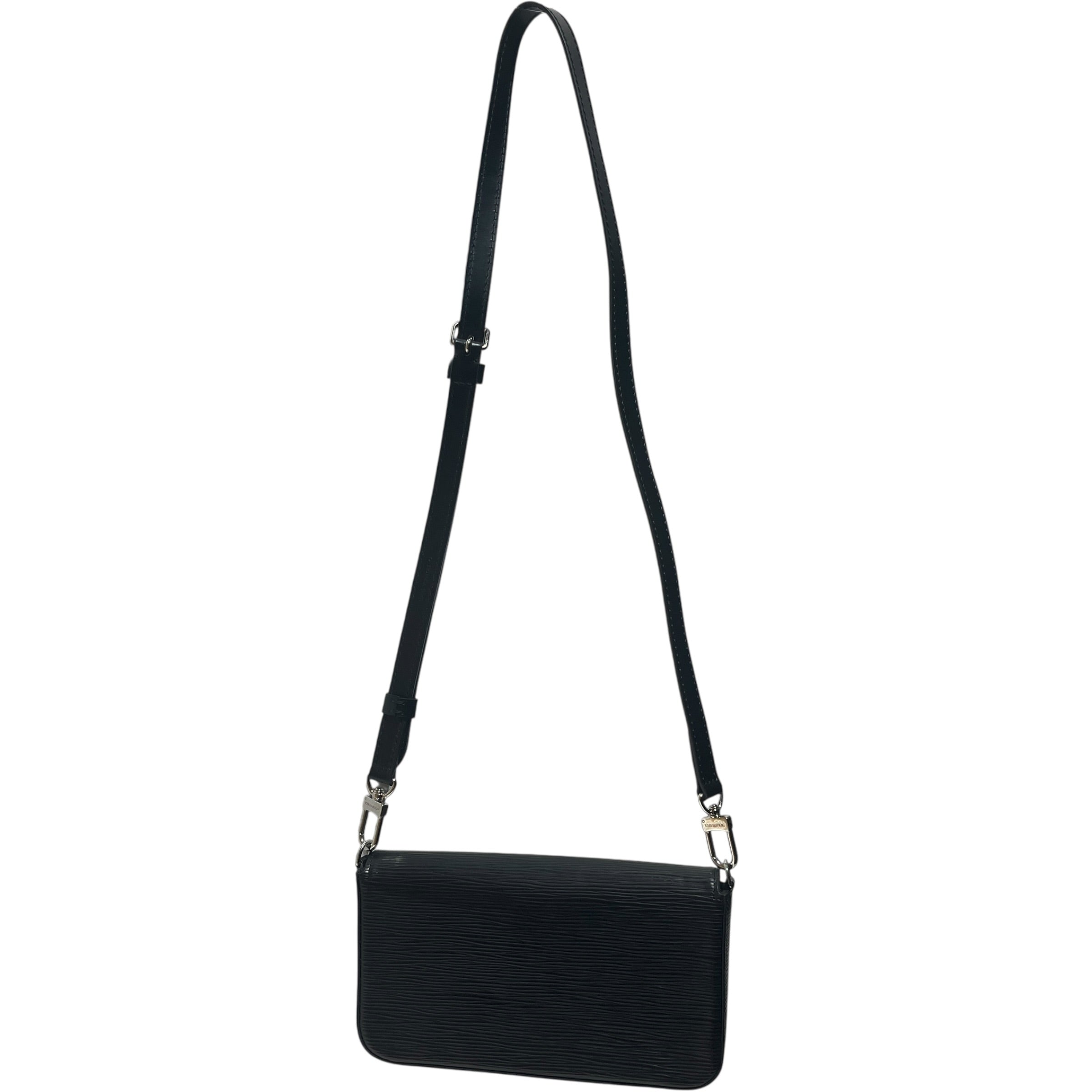 LOUIS VUITTON/Cross Body Bag/Leather/BLK/EPI POCHETTE FELICIE W/ POUCH view 3