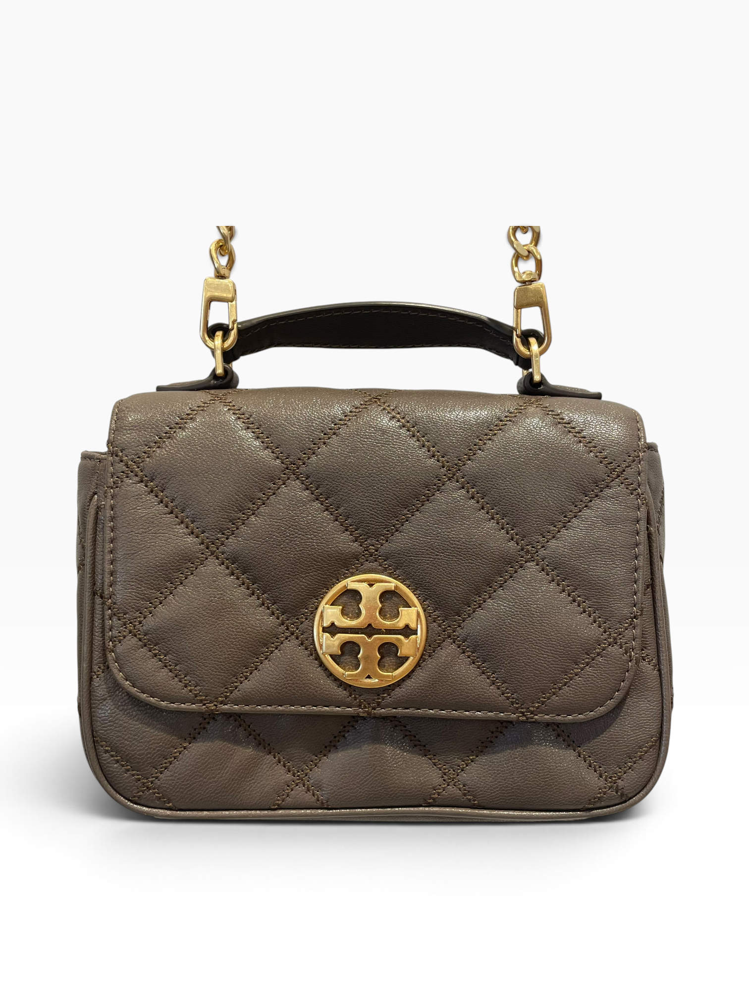 TORY BURCH/Cross Body Bag/Leather/BRW/Tory Burch Mini Willa view 3