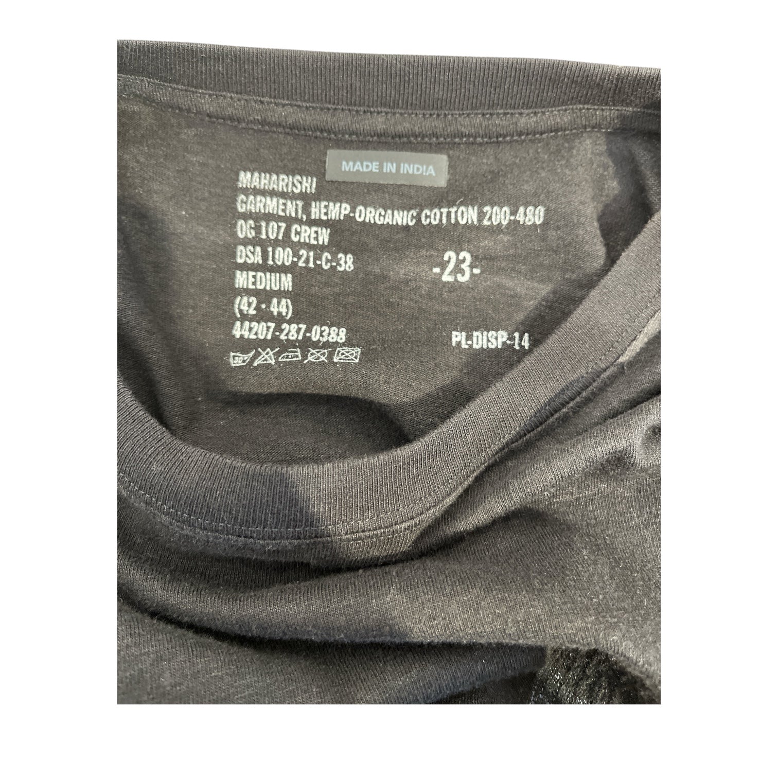 MAHARISHI/T-Shirt/M/Cotton/BLK/MAHARISHI DOVE TEE view 3
