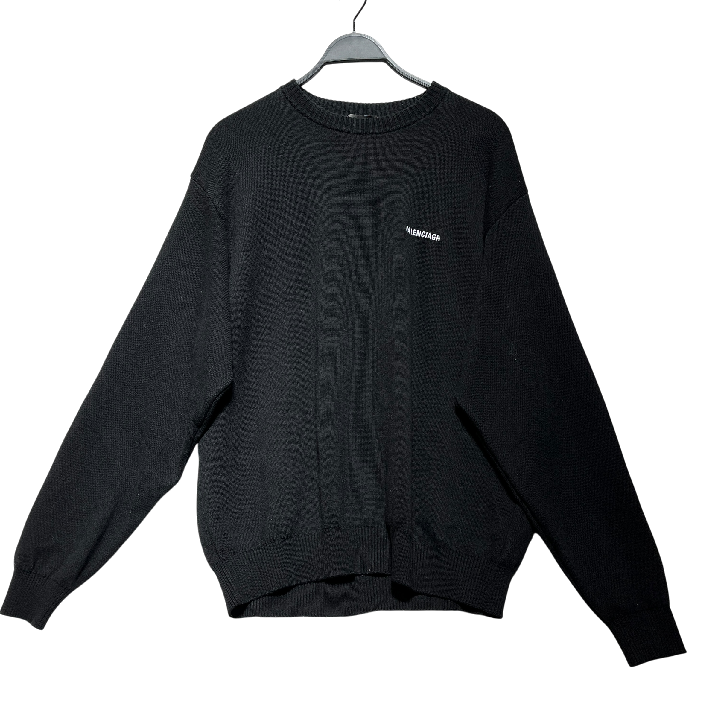 BALENCIAGA/Sweater/M/Wool/BLK/Red White Stripe view 1