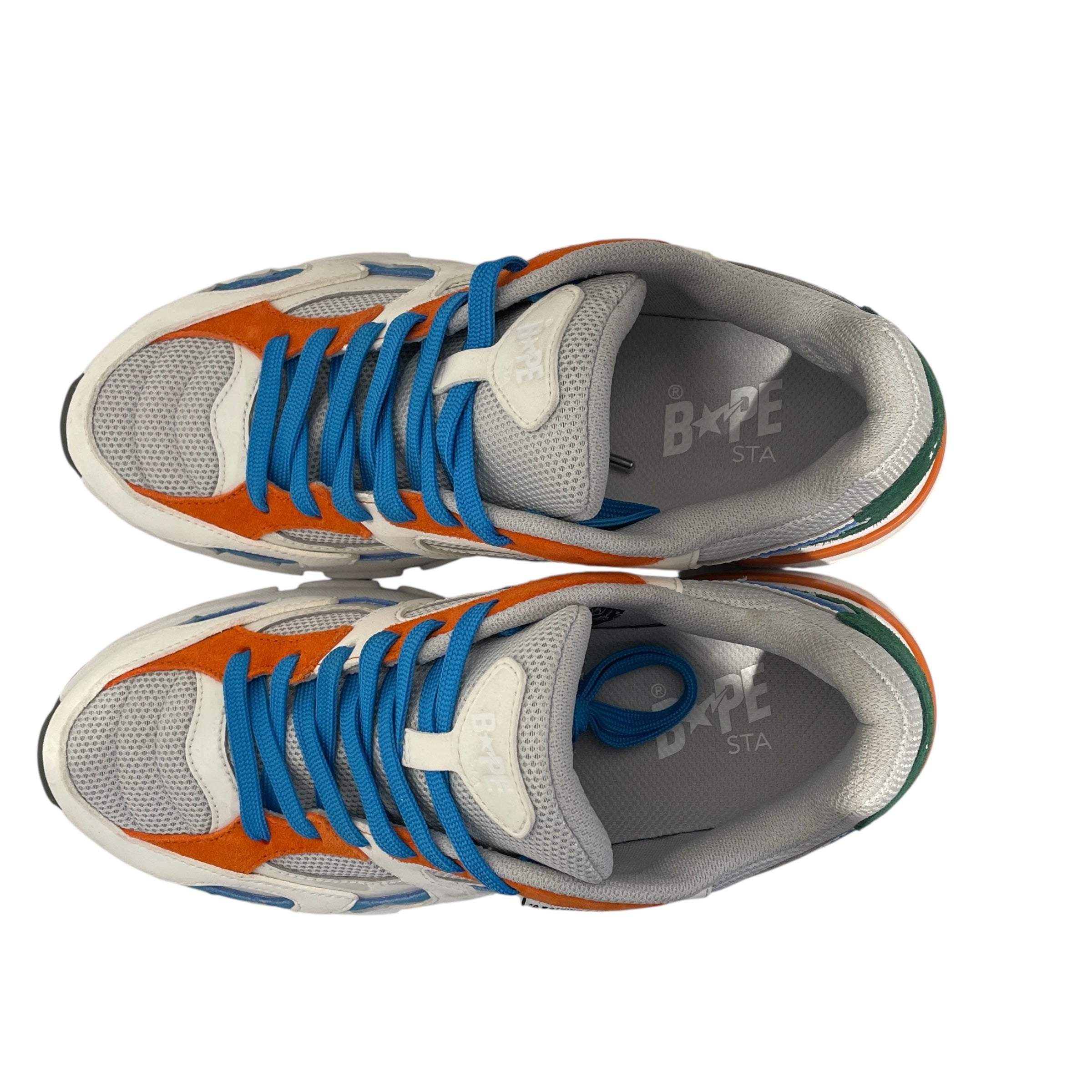BAPE STA!/Low-Sneakers/US 10/Cotton/WHT/ view 3