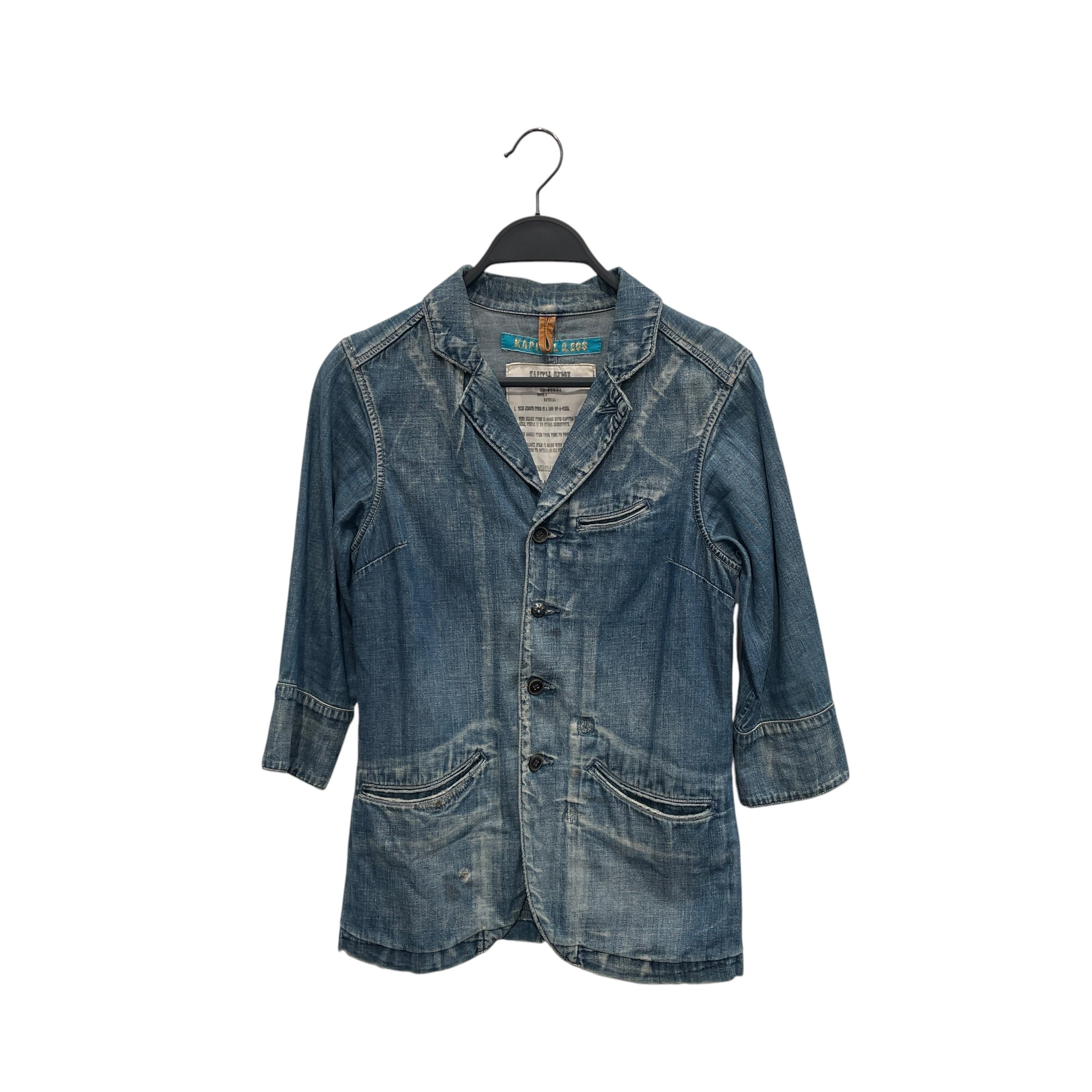 KAPITAL/Tailored Jkt/0/Denim/BLU/Single Breasted/cropped sleave view 1
