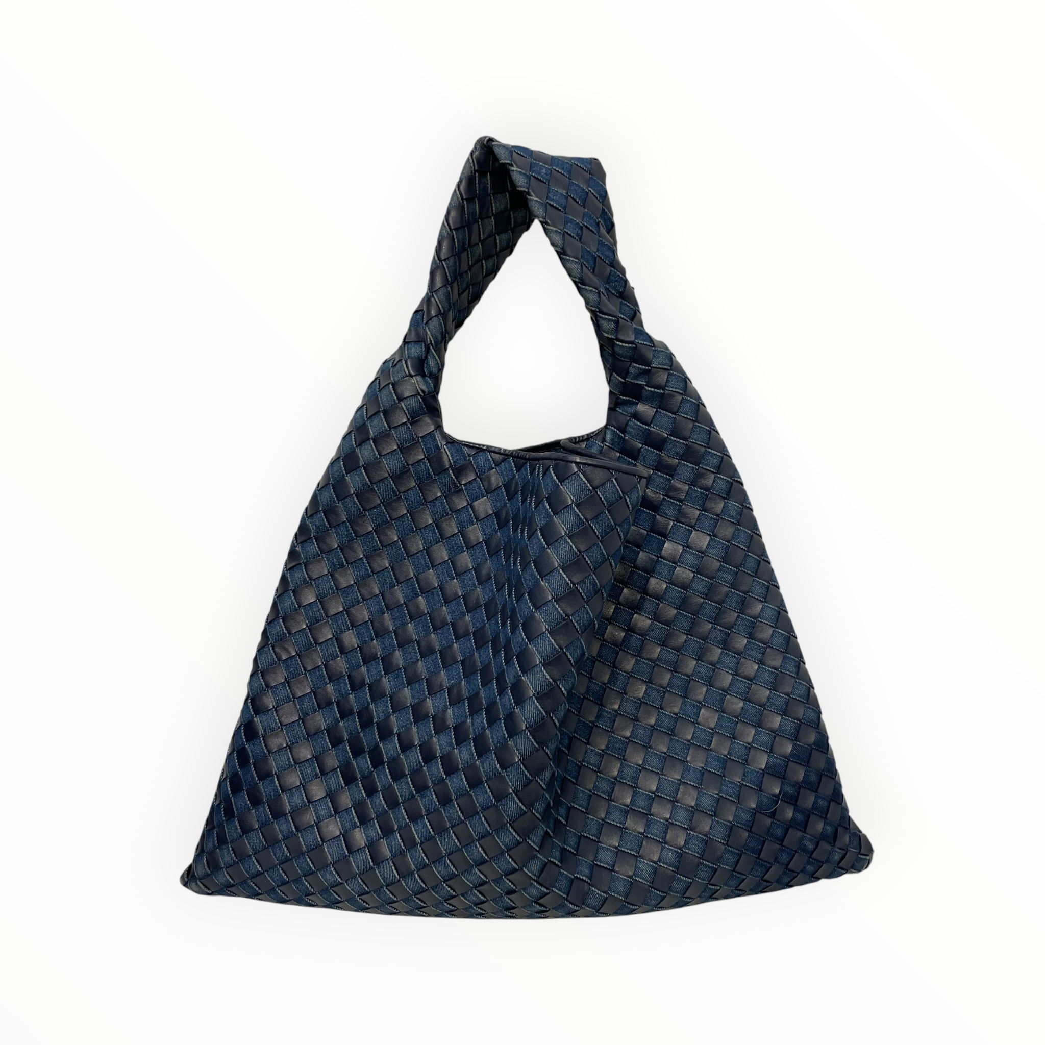 BOTTEGA VENETA/Tote Bag/Leather/NVY/DENIM Hop Large view 1