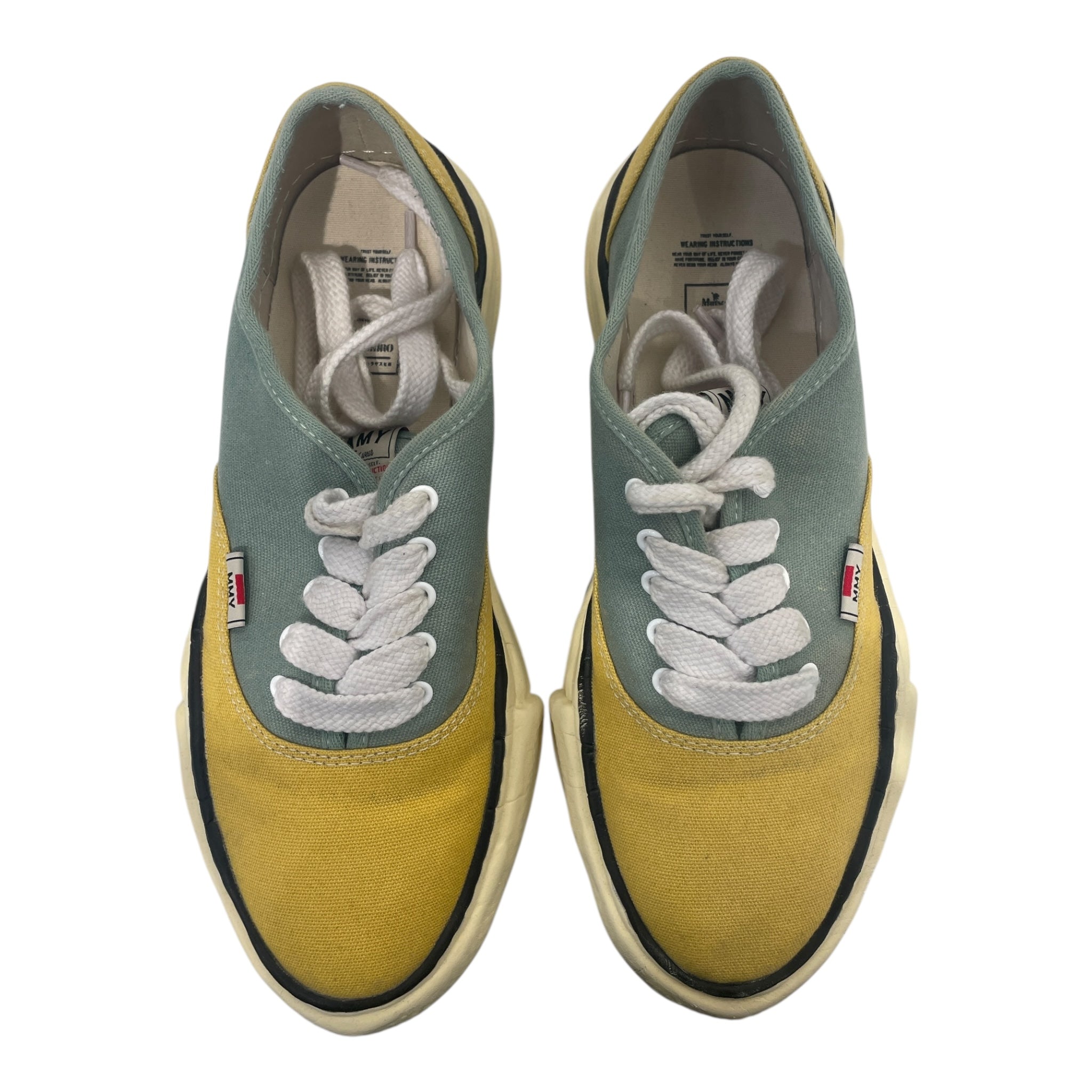 MIHARA YASUHIRO/Low-Sneakers/EU 46/Cotton/MLT/GREEN YELLOW/ WHITE LACES view 5