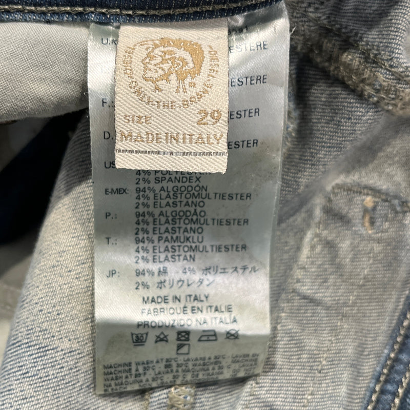 DIESEL/Straight Pants/29/Cotton/IDG/BELTHER ACID WASH JEANS