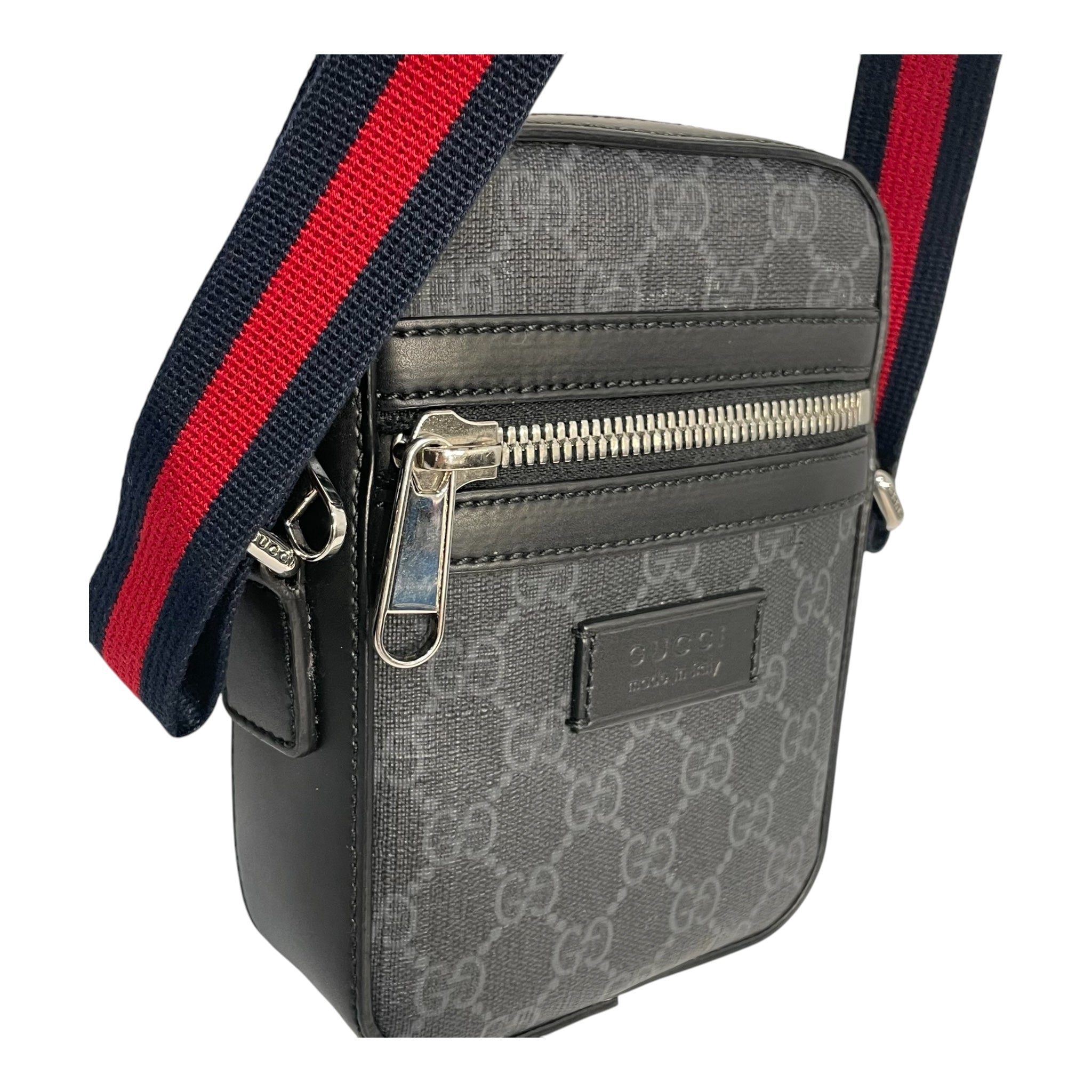 GUCCI/Cross Body Bag/Monogram/Leather/BLK/GG SUPREME CROSSBODY view 7
