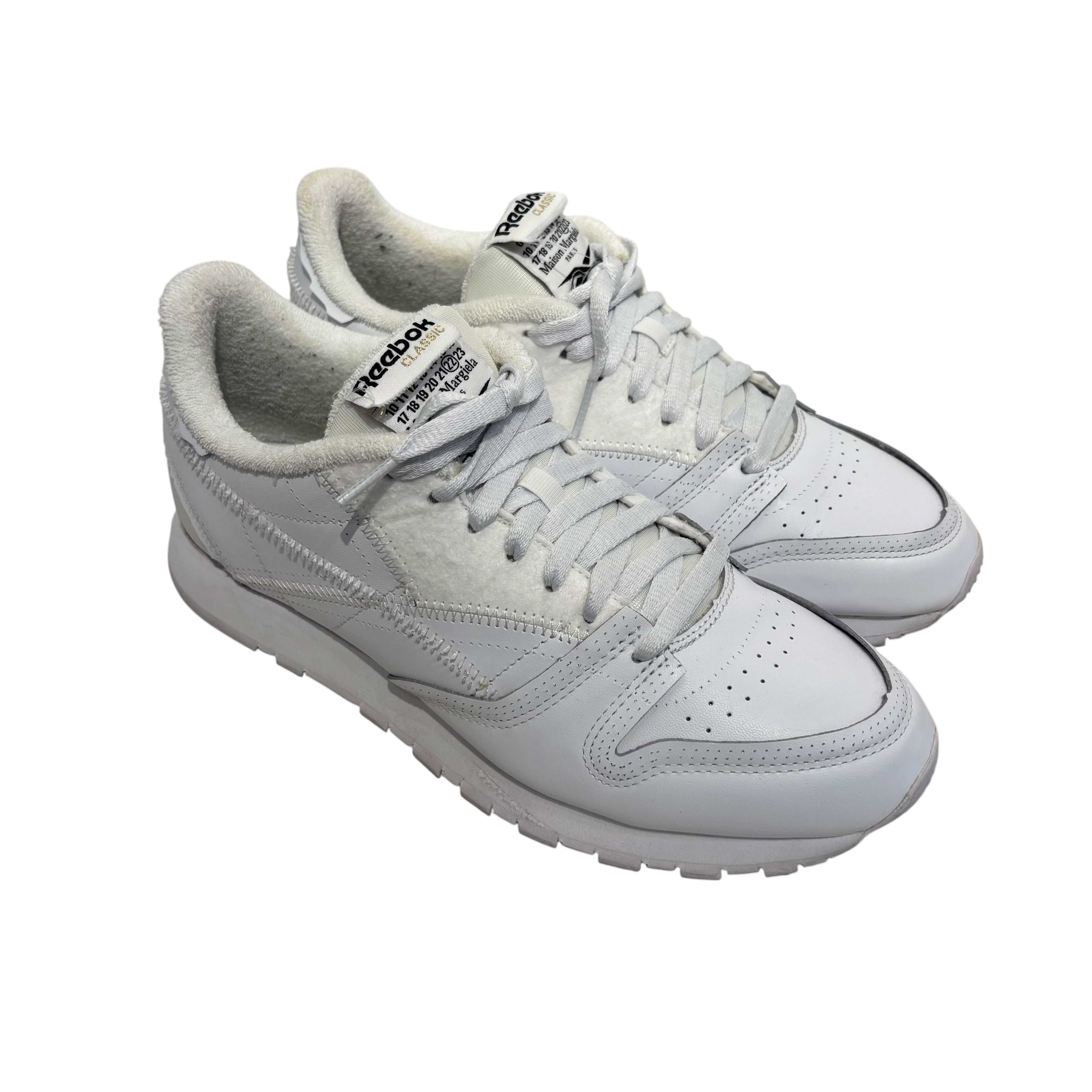 Maison Margiela/Low-Sneakers/US 9/Leather/WHT/leather memory of view 1