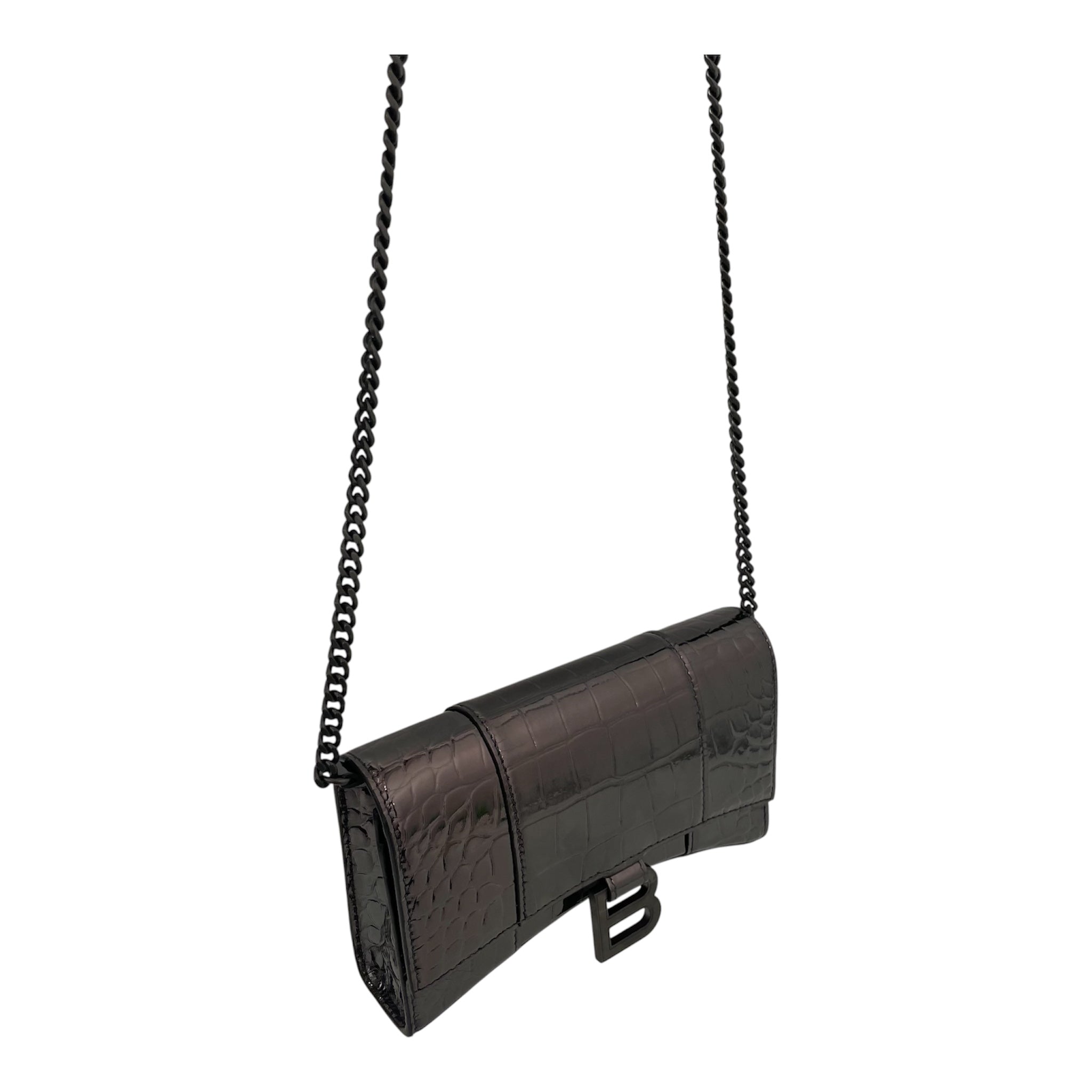 BALENCIAGA/Cross Body Bag/Animal Pattern/SLV/GUNMETAL view 5