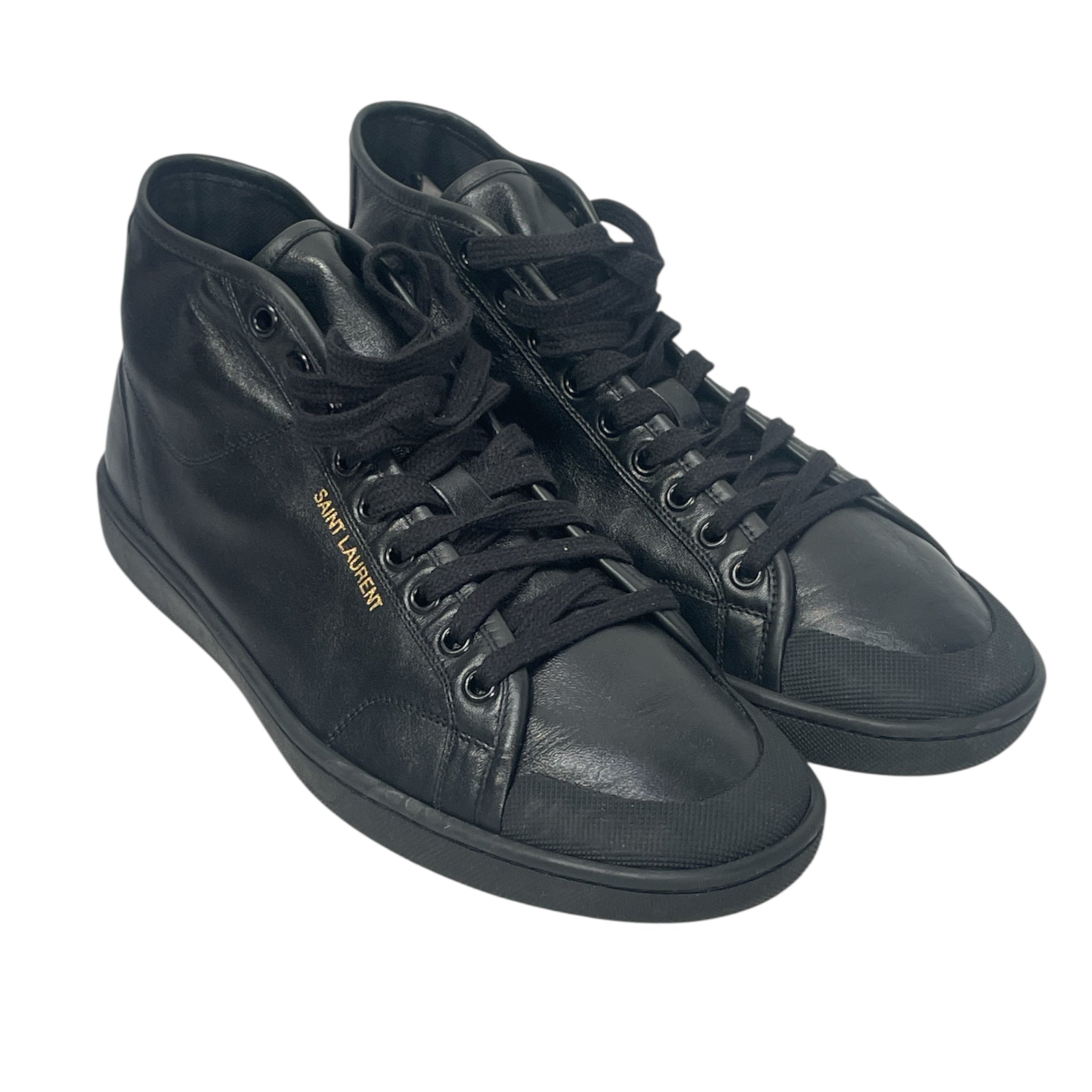 SAINT LAURENT/Low-Sneakers/EU 41.5/Leather/BLK/ view 1