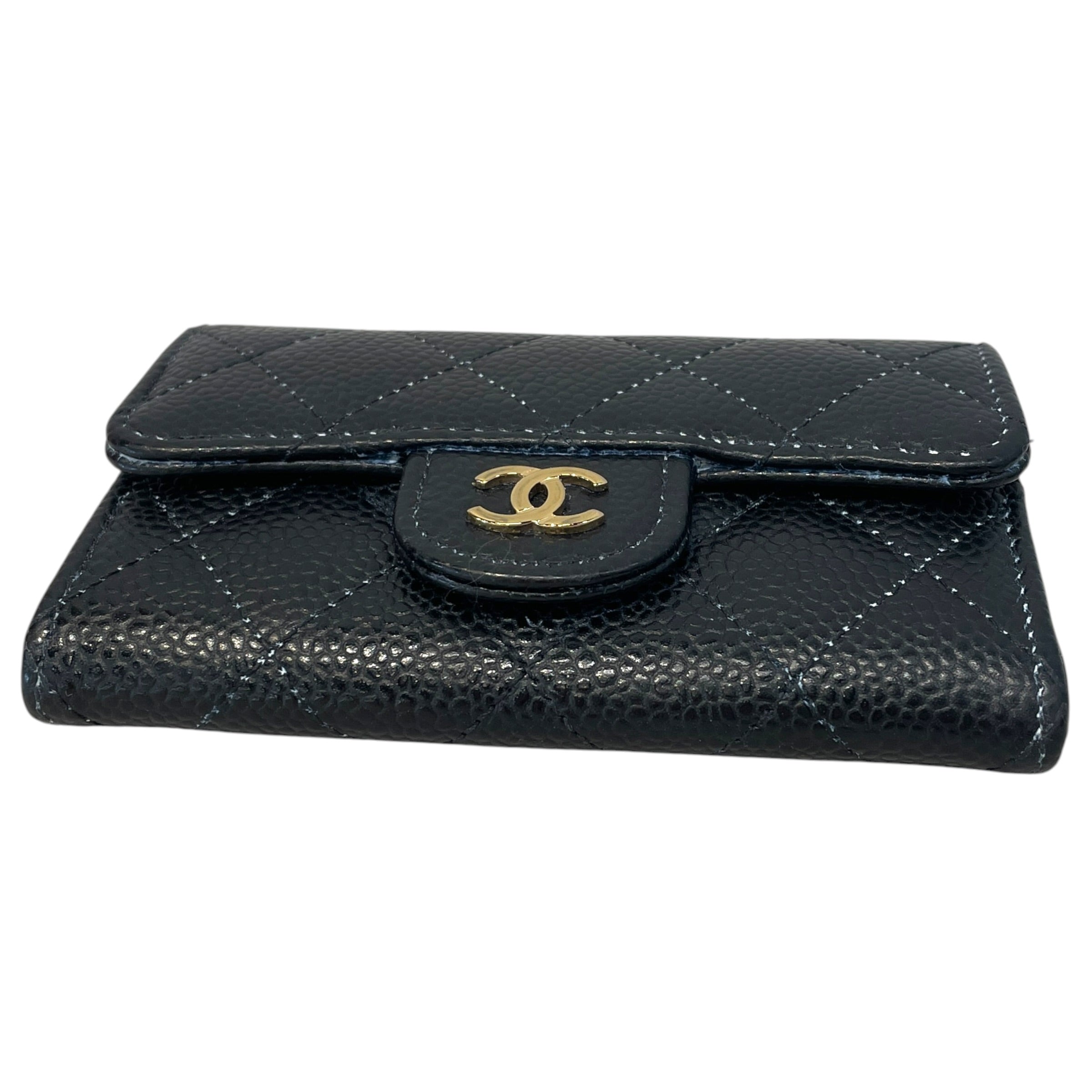 CHANEL/Trifold Wallet/Leather/BLK/L's/ view 3