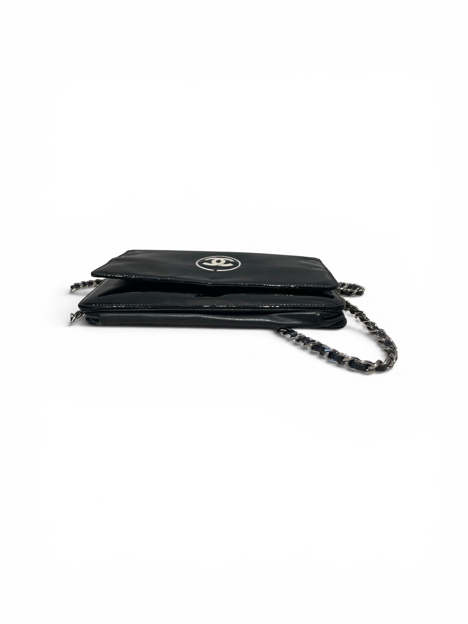 CHANEL/Cross Body Bag/Nylon/BLK/Chanel CC Wallet On Chain view 3