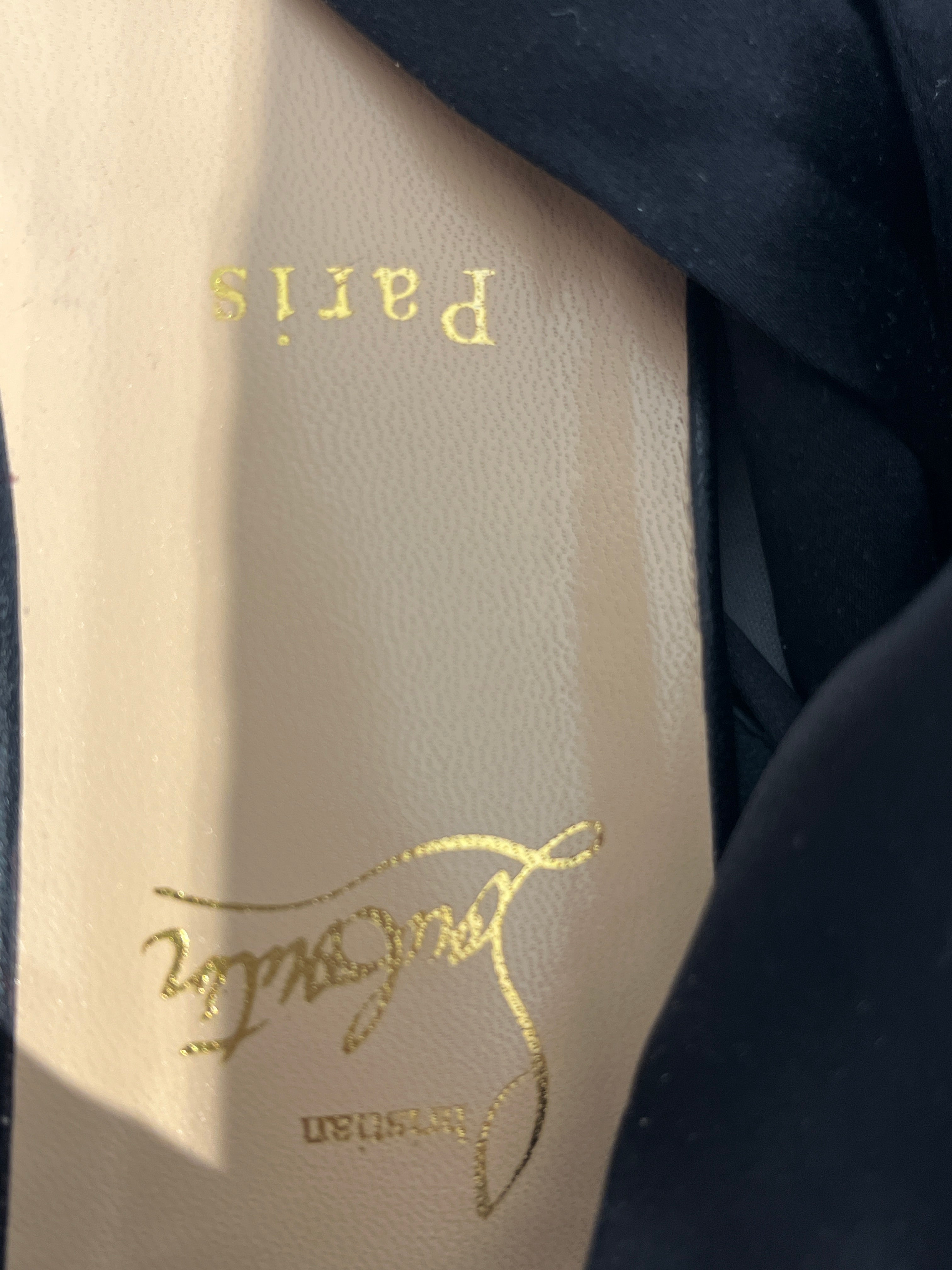 Christian Louboutin/Flat Shoes/EU 39.5/Leather/BLK/Sandale Du Desert view 3