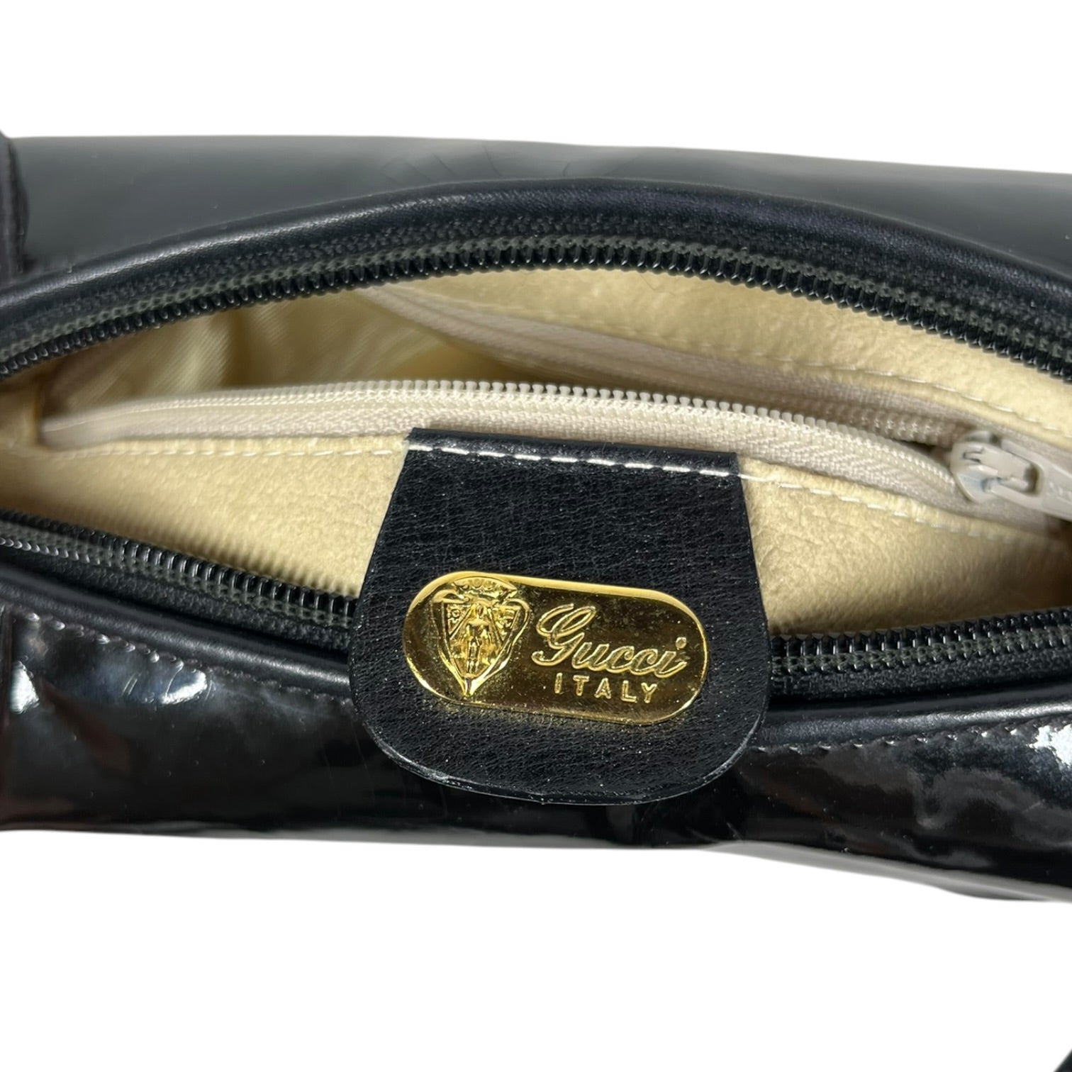 GUCCI/Hand Bag/Leather/BLK/patent view 4
