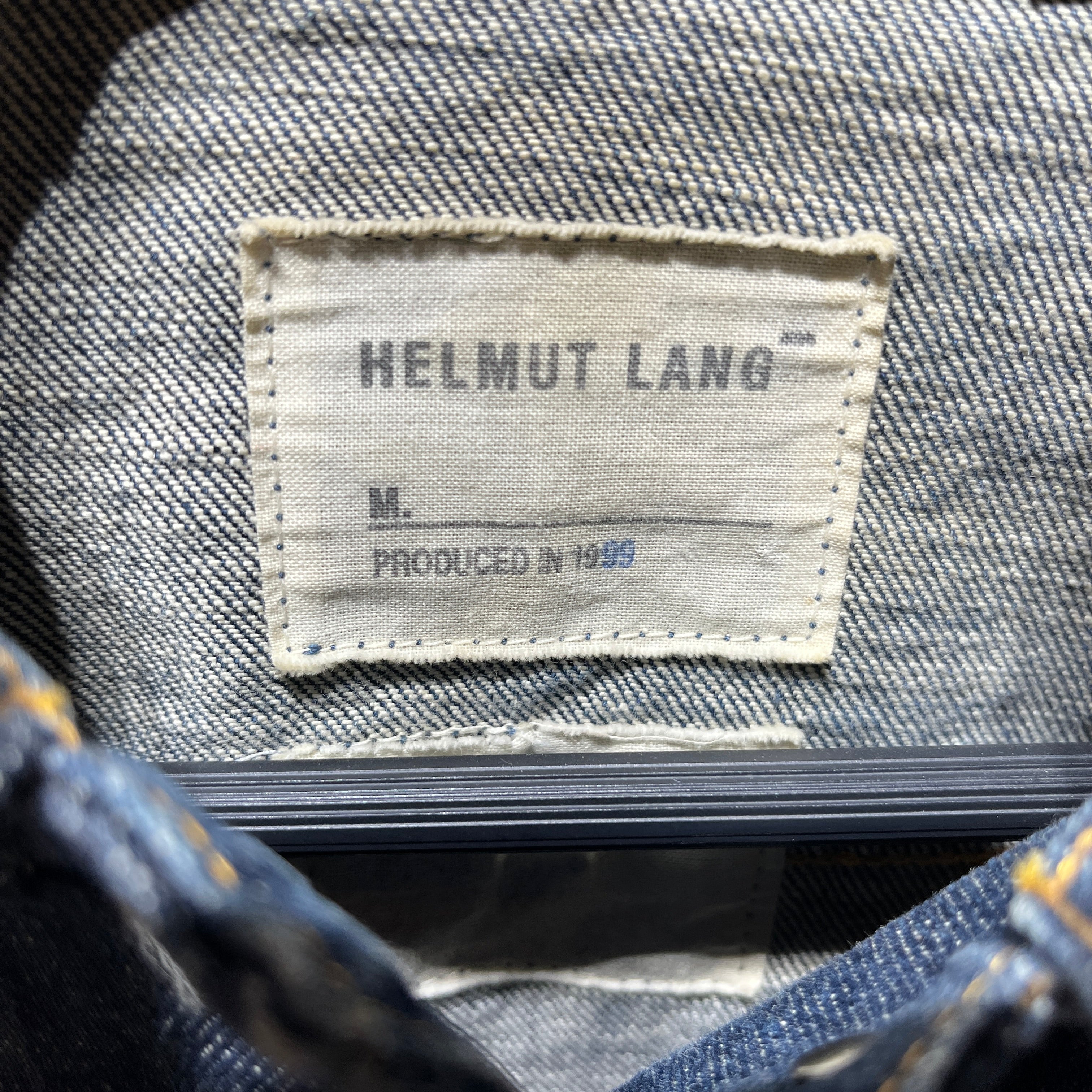 Helmut Lang/Denim Jkt/M/Denim/NVY/leather arms view 3
