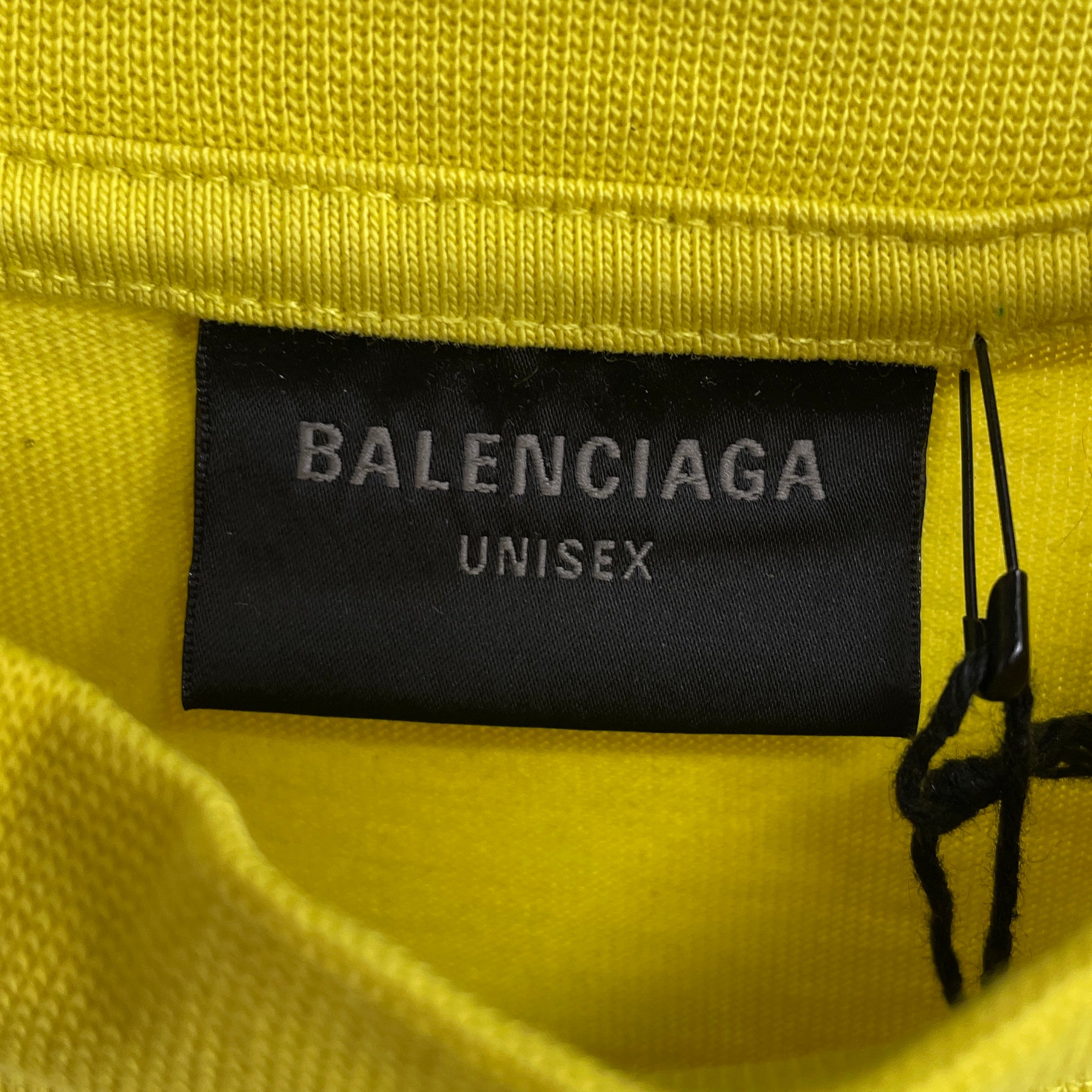 BALENCIAGA/T-Shirt/2/Cotton/YEL/Graphic/RED LETTER LOGO/FLAME view 3