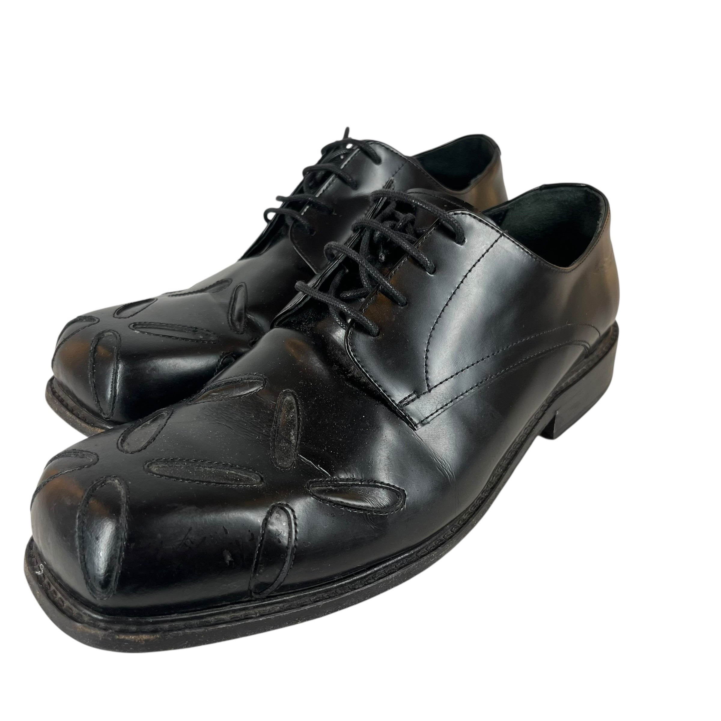STEFAN COOKE/Dress Shoes/EU 45/Leather/BLK/slashed derbies view 1