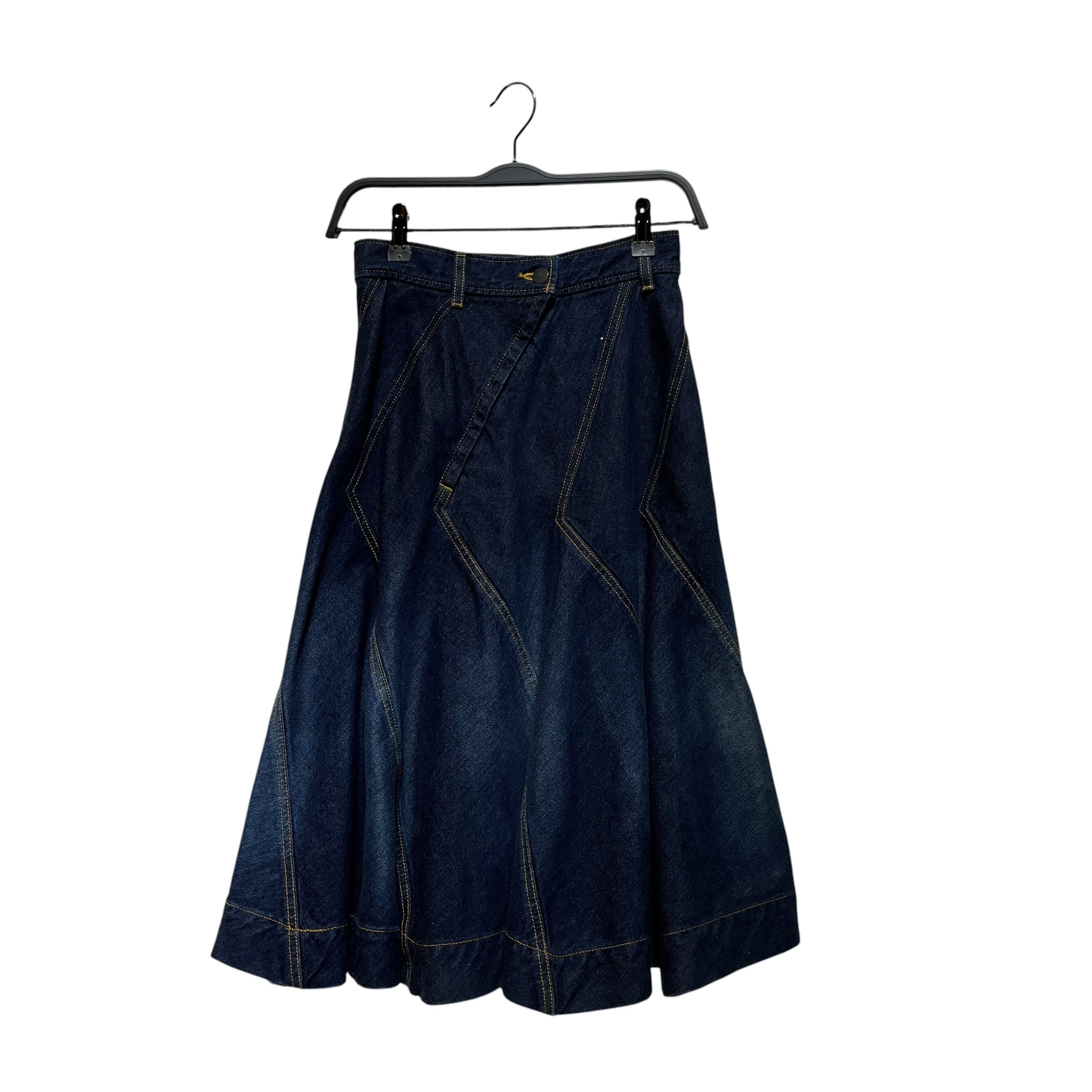 Vivienne Westwood RED LABEL/Long Skirt/1/Denim/NVY/gold stitch skirt view 1