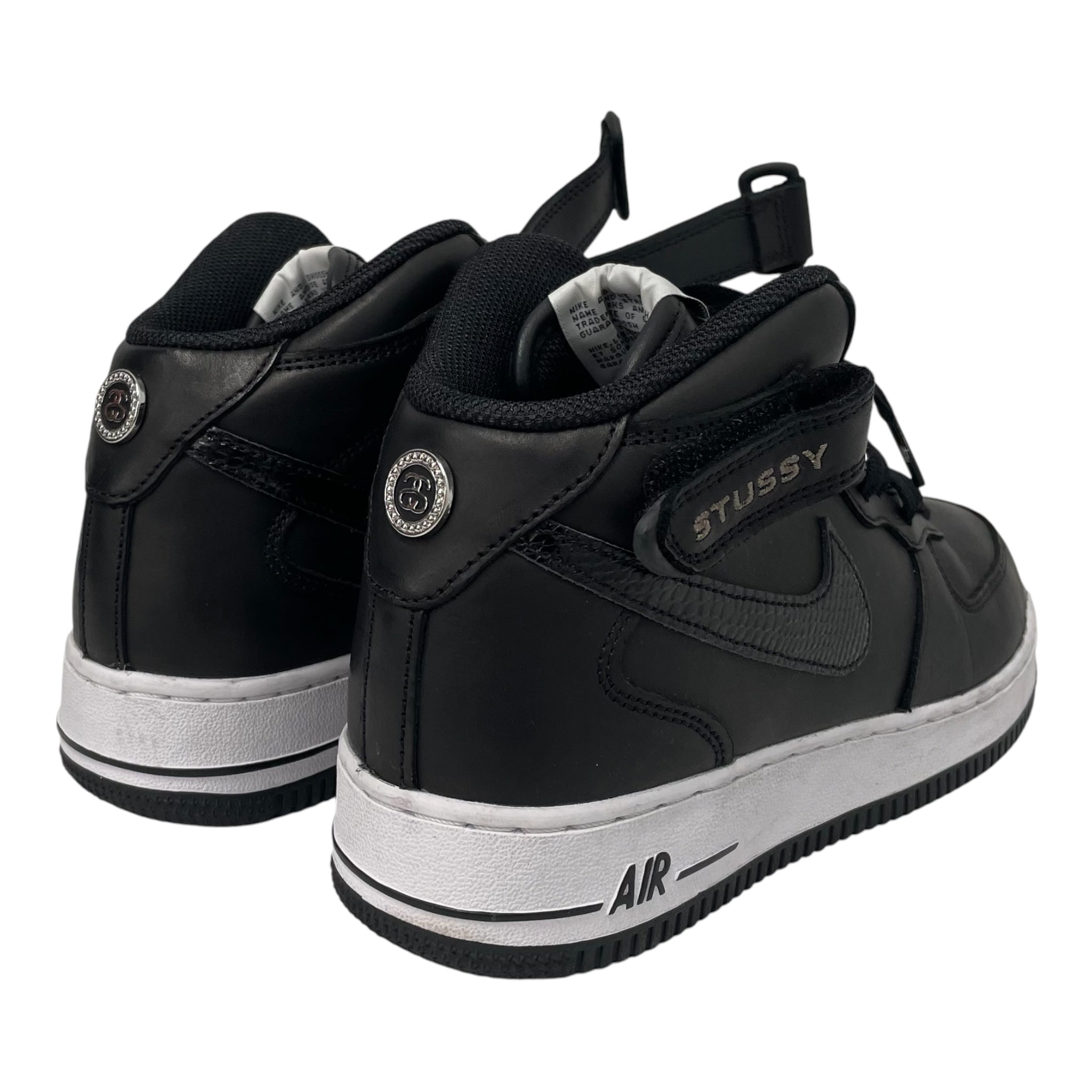 STUSSY/NIKE/Hi-Sneakers/US 7/Leather/BLK/ view 2