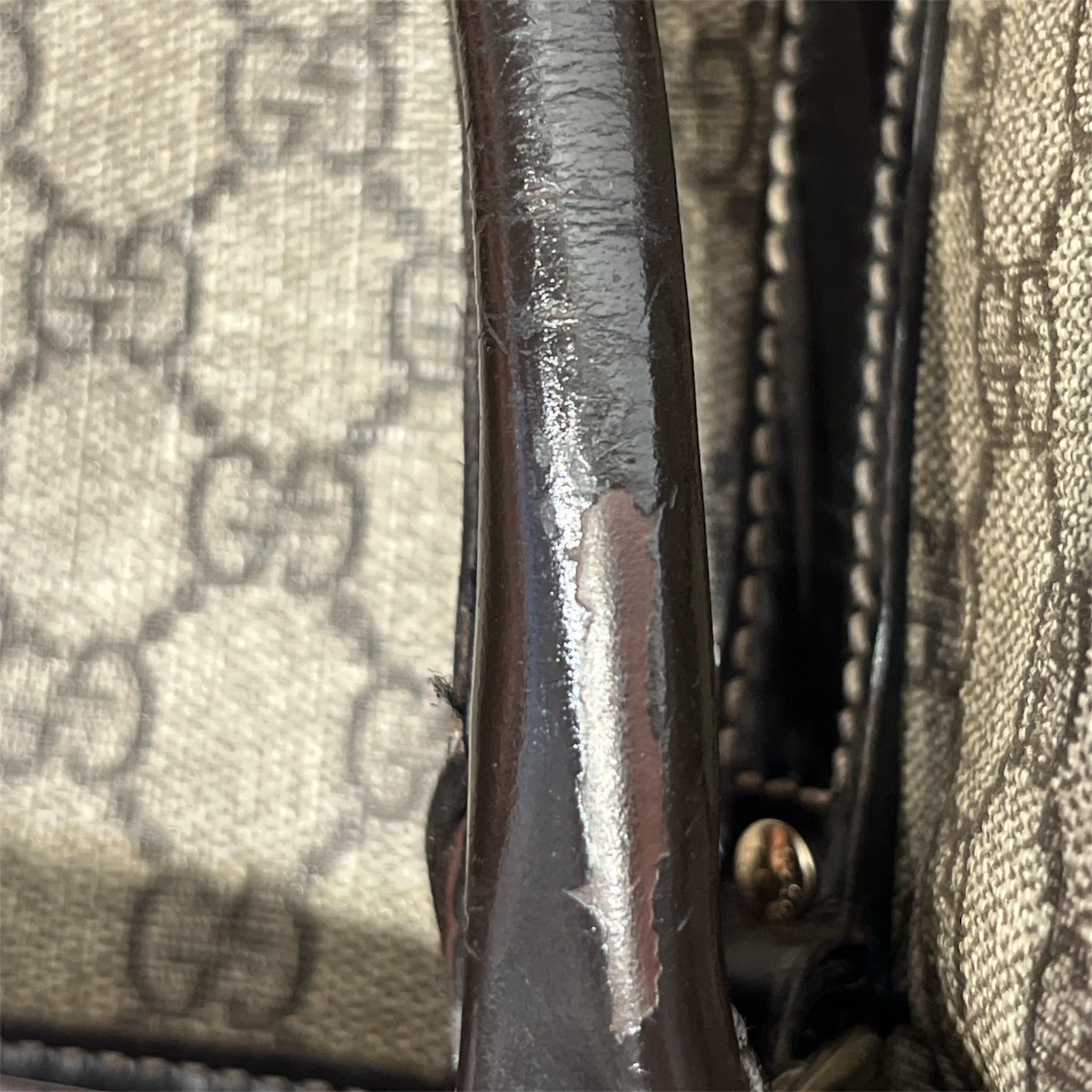 GUCCI/Tote Bag/Monogram/Leather/GRY/GG SUPREME JOY view 5