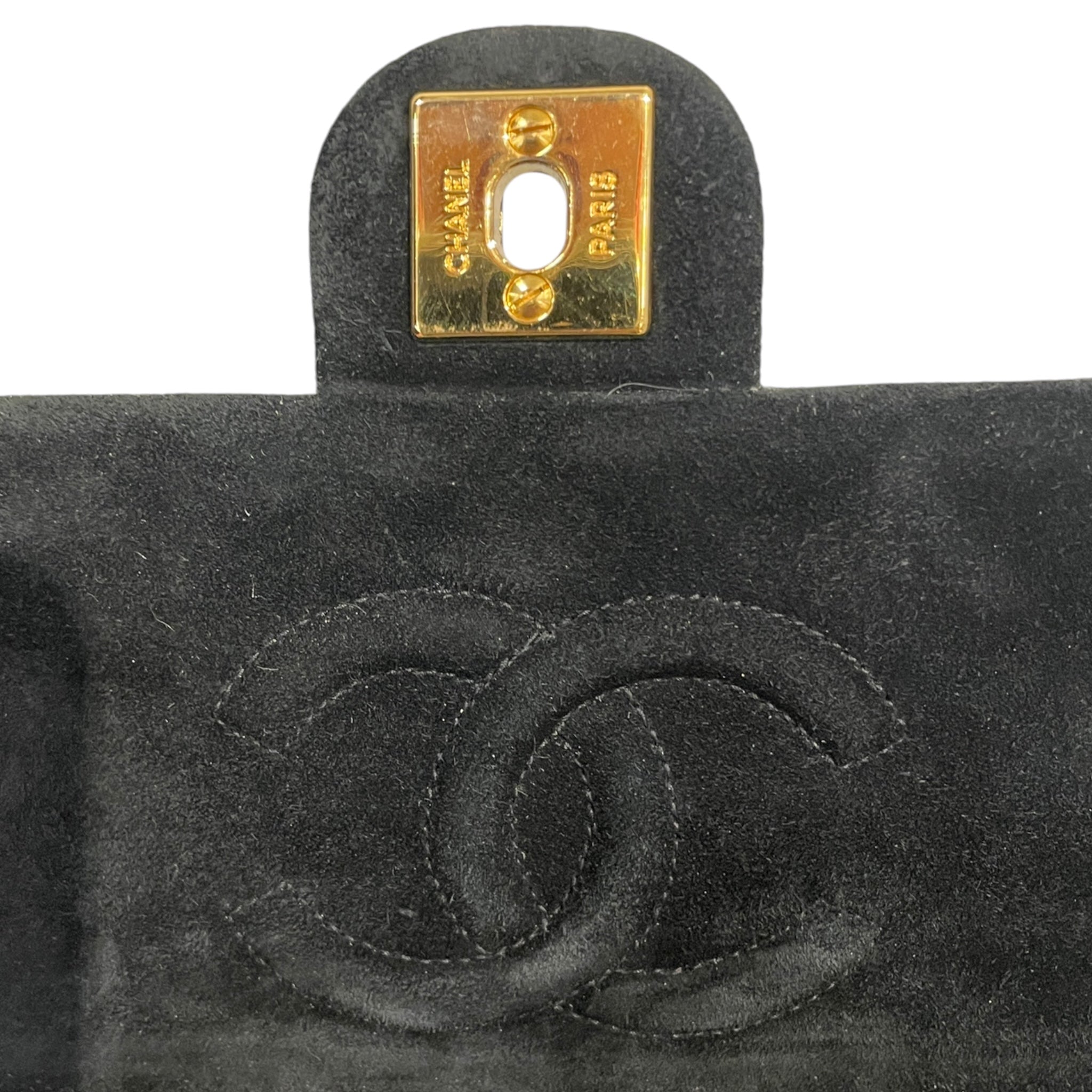 CHANEL/Cross Body Bag/Suede/BLK/XCT7H9J view 5