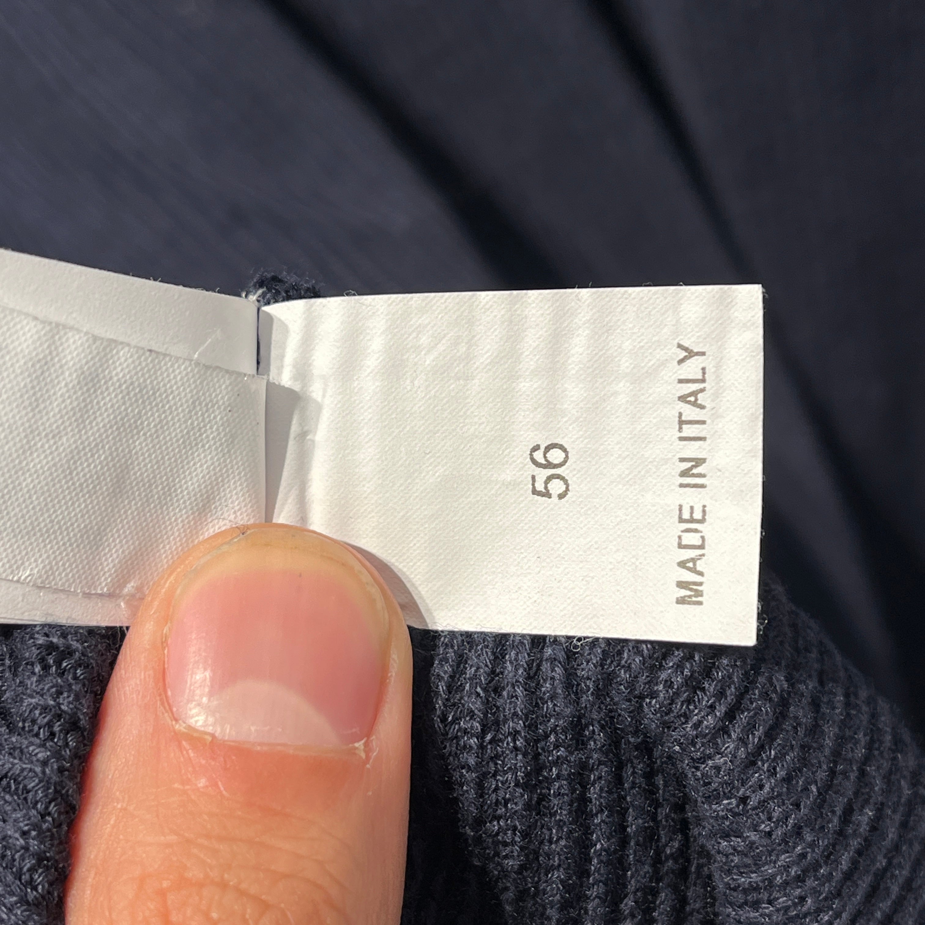 BRUNELLO CUCINELLI/Sweater/XXL/Cotton/NVY/Navy Ribbed Quarter Zip Silver view 10