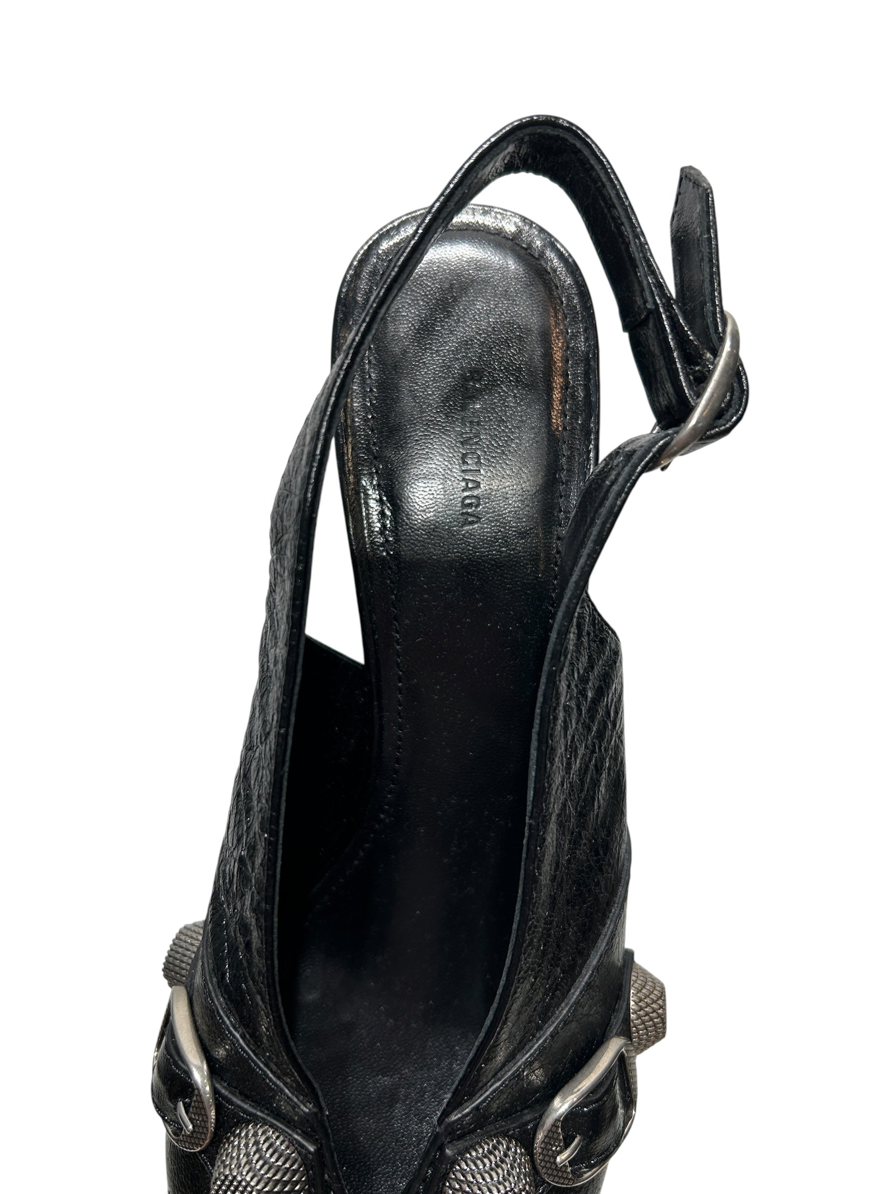 BALENCIAGA/Heels/EU 35/Leather/BLK/CAGOLE POINTED HEELS view 3