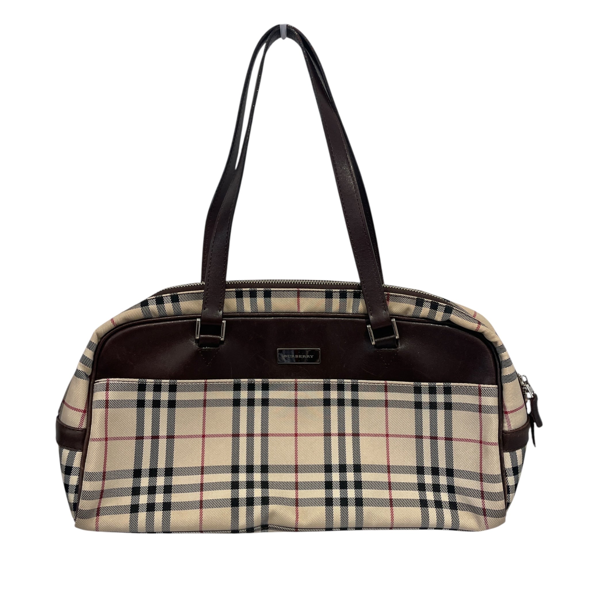 BURBERRY/Hand Bag/Plaid/CRM/W2B4BTM view 1