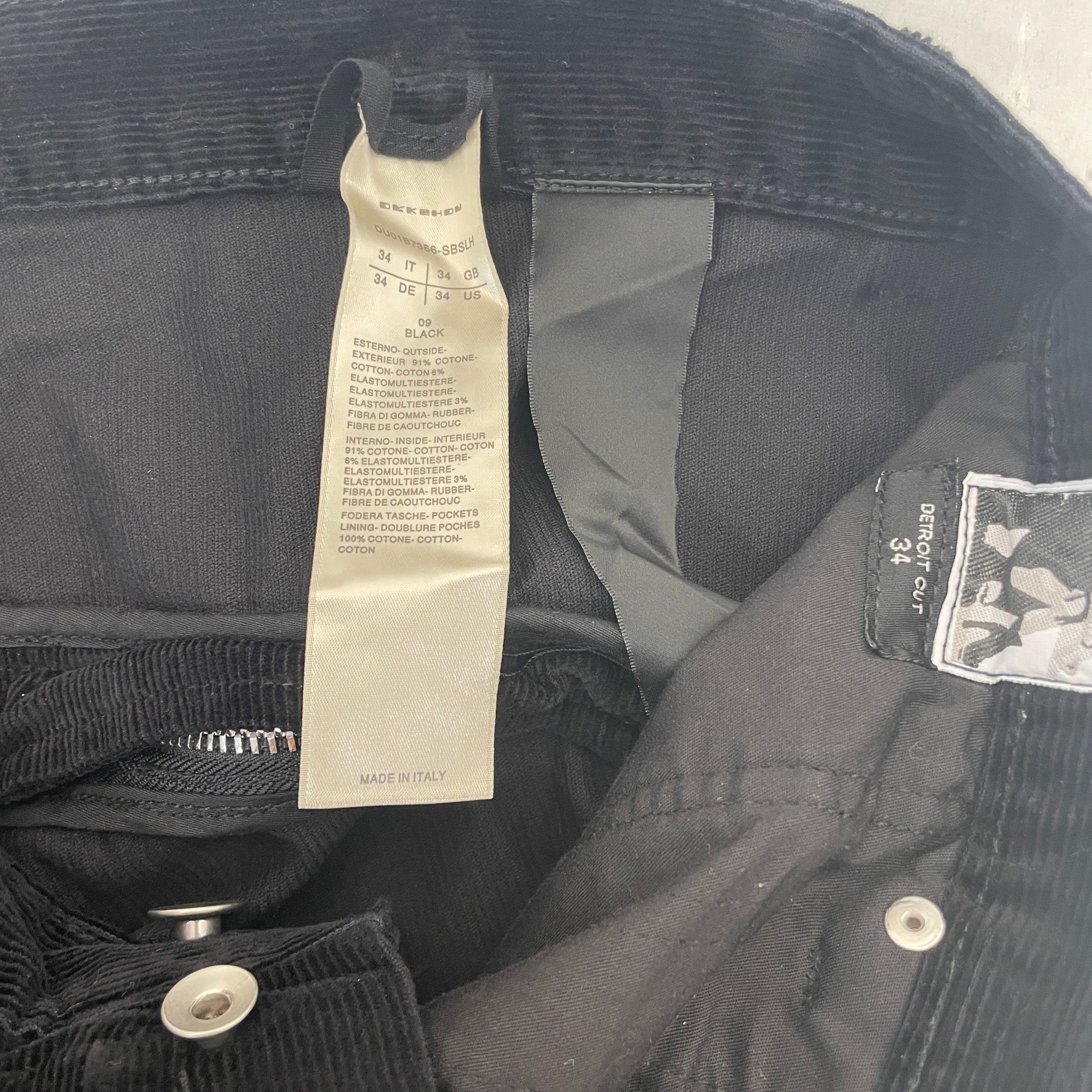 RICK OWENS DRKSHDW/Bootcut Pants/34/Corduroy/BLK/detroit cut view 4