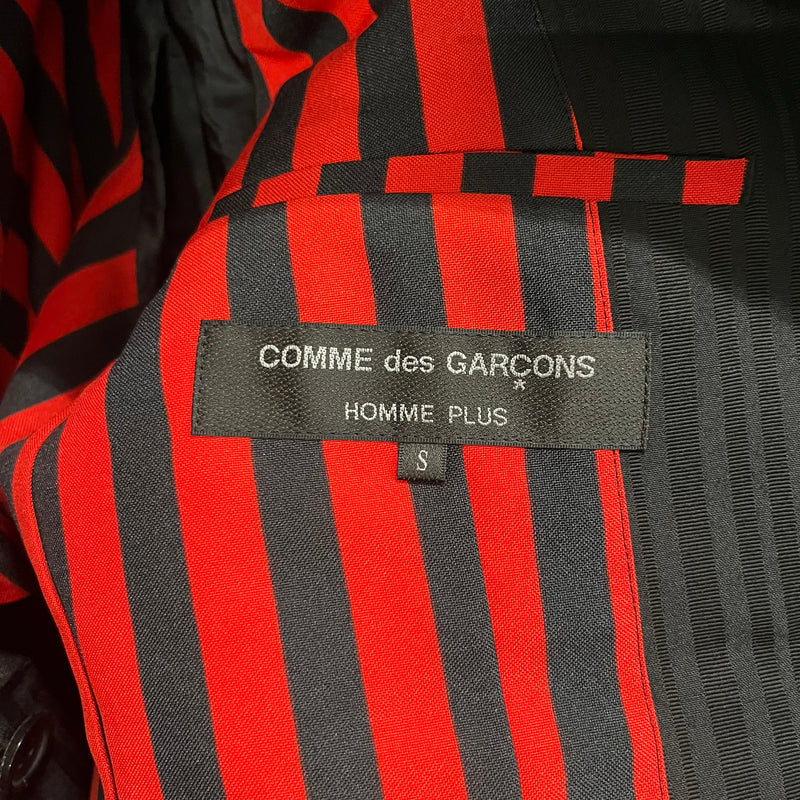 COMME des GARCONS HOMME PLUS/Tailored Jkt/S/Black/Rayon/Stripe/PK-J033/PK-J033
