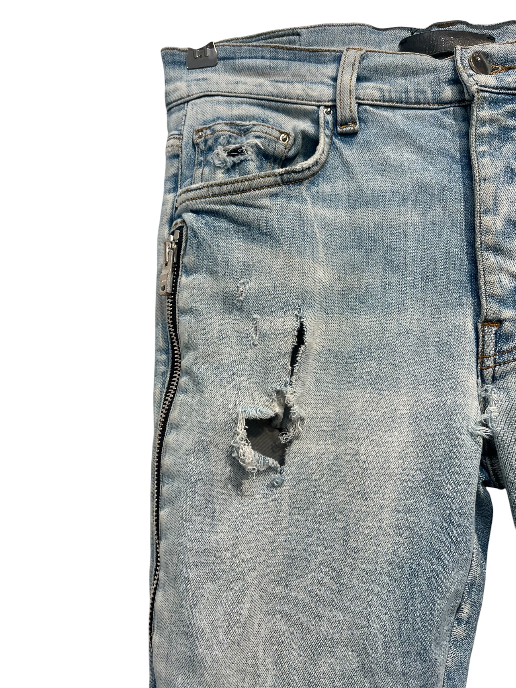 AMIRI/Pants/31/Cotton/BLU/bandana with zippers view 4