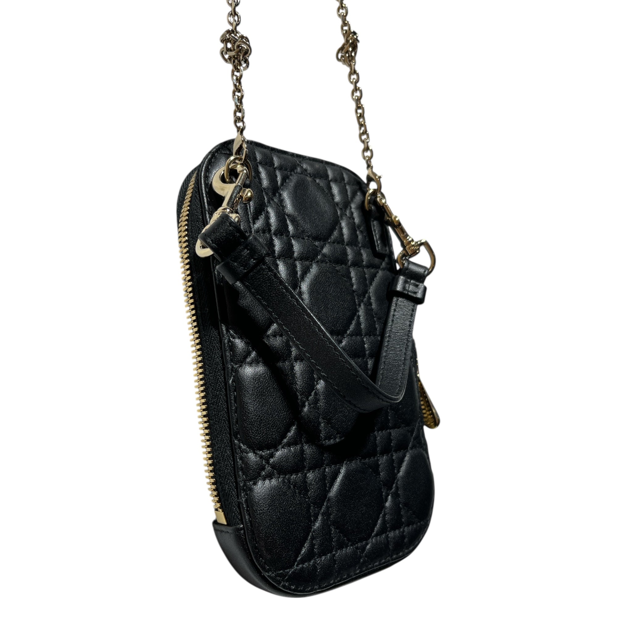 Christian Dior/Cross Body Bag/Leather/BLK/MINI CROSSBODY view 4