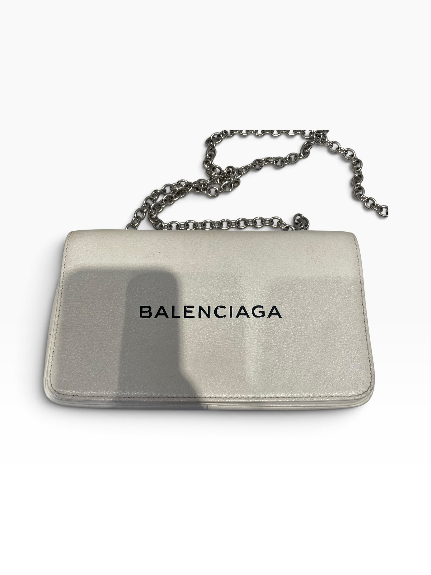 BALENCIAGA/Cross Body Bag/Leather/WHT/Leather Shoulder Bag view 6