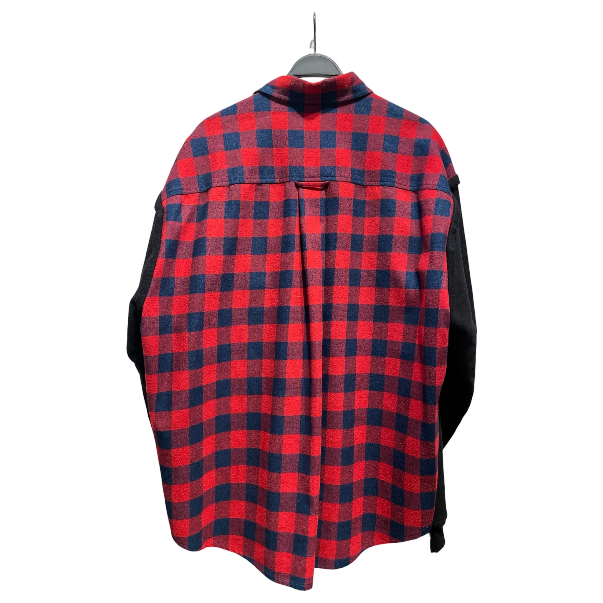 BALENCIAGA/Flannel Shirt/M/Cotton/RED/Plaid/hybrid button up flannel view 2
